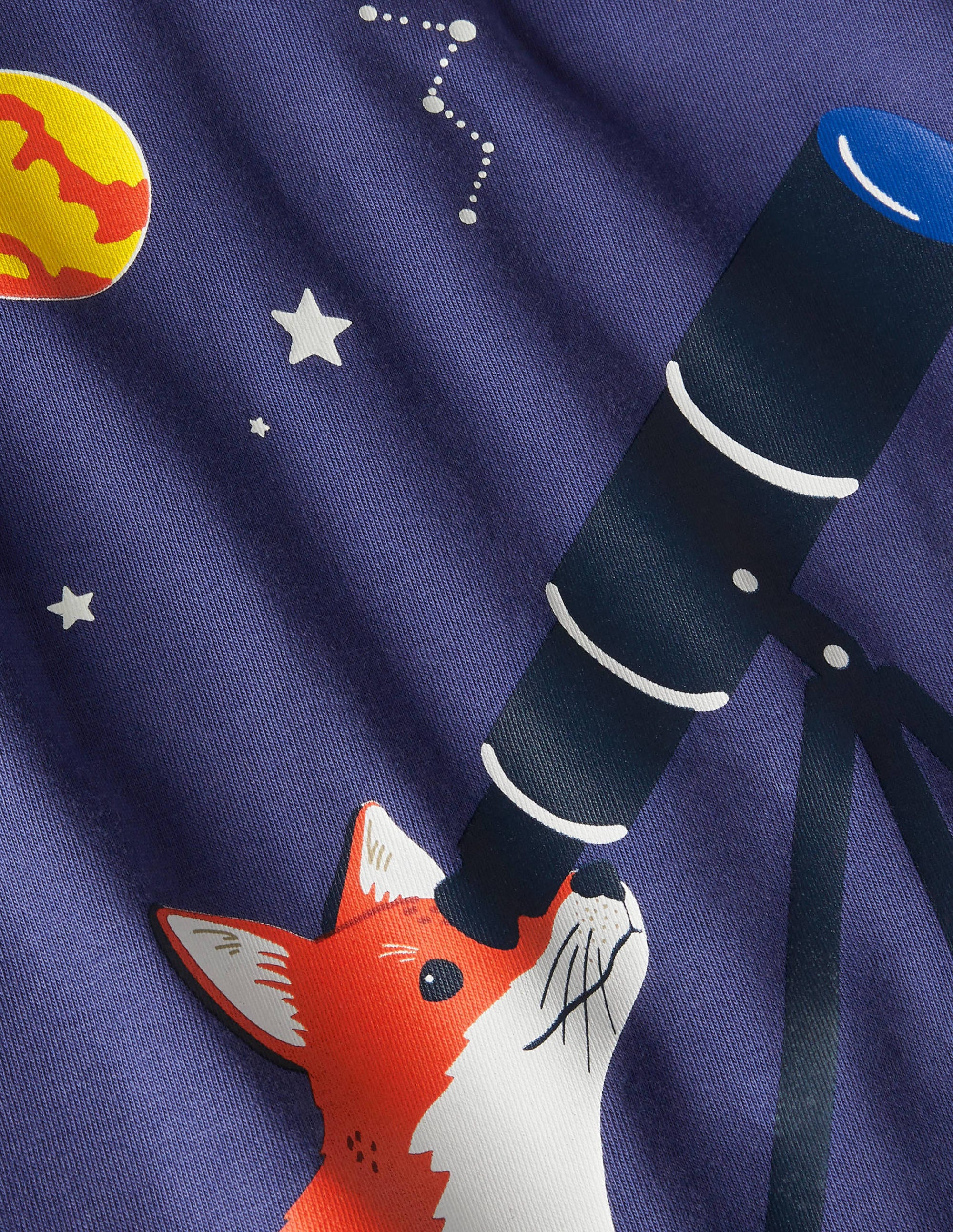 Glow Adventure Scene T-shirt-Starboard Blue Fox Telescope - Image 3
