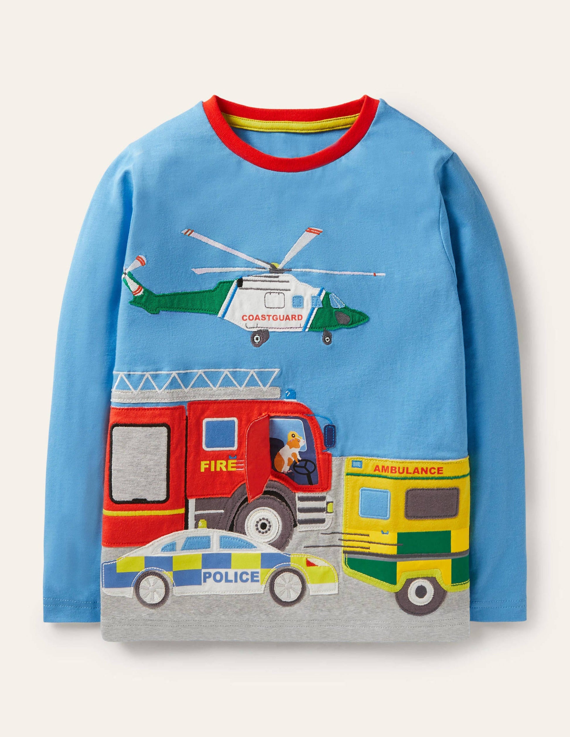 Transport Appliqué T-shirt-Surfboard Blue Vehicles-4