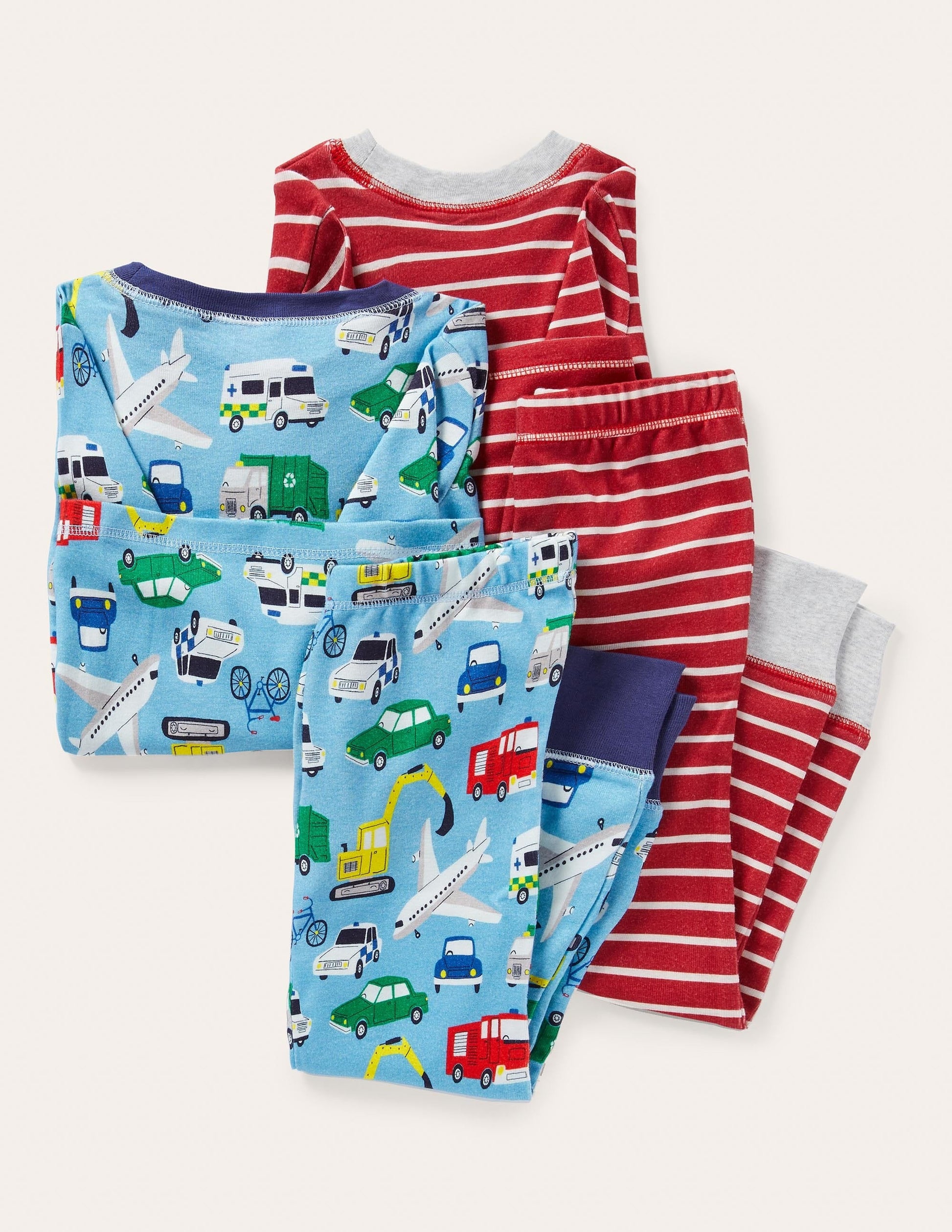 Twin Pack Snug Pyjamas-Surfboard Blue Vehicles-2