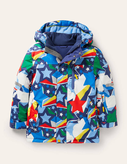 All-weather Waterproof Jacket-Bright Rainbow Stars