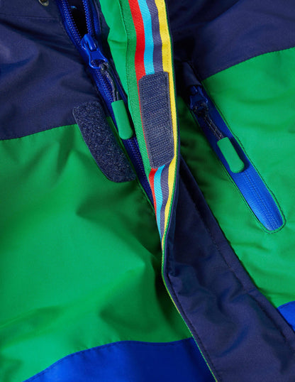 All-weather Waterproof Jacket-College Navy/Rich Emerald-2