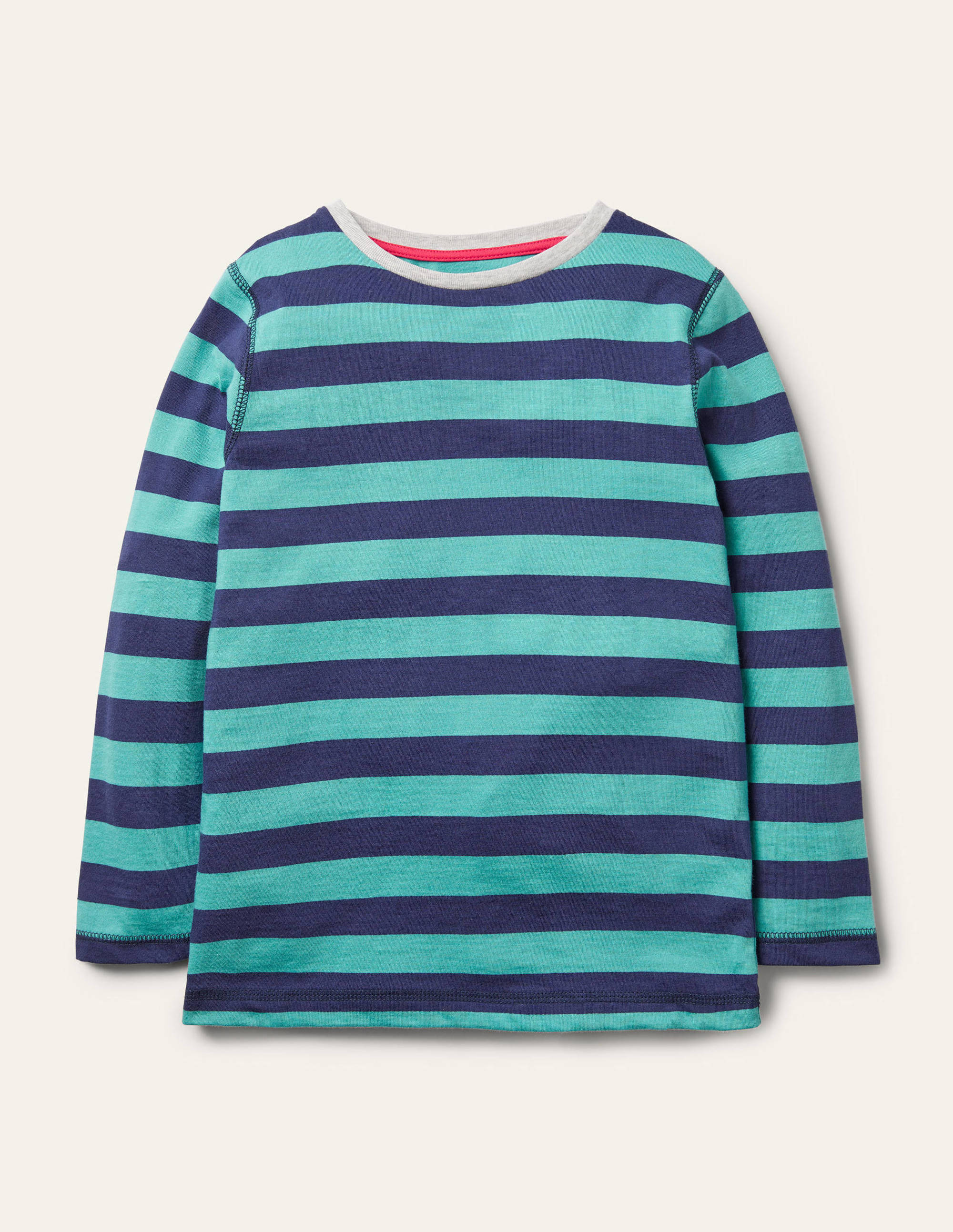 Supersoft Long-sleeved T-shirt-Brook Blue/Navy - Image 1
