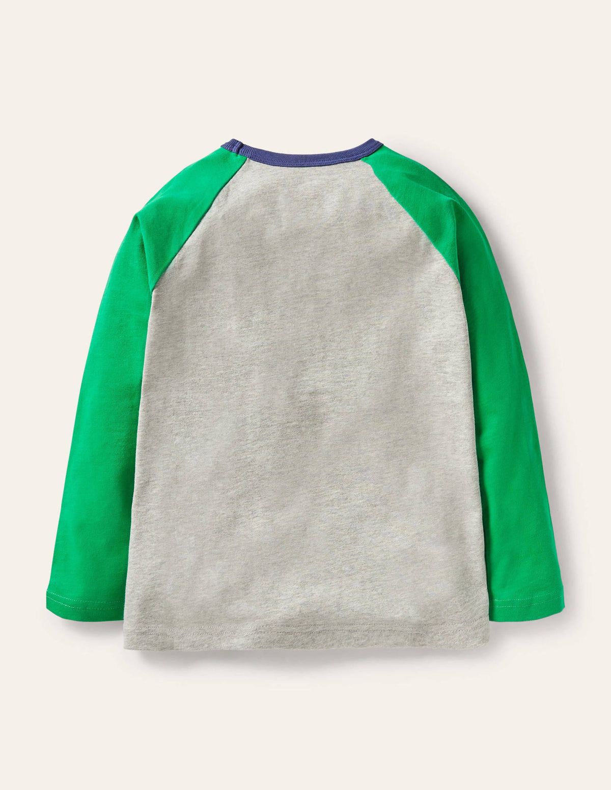 Glowing Space Raglan T-shirt-Grey Marl/Green Aliens-2