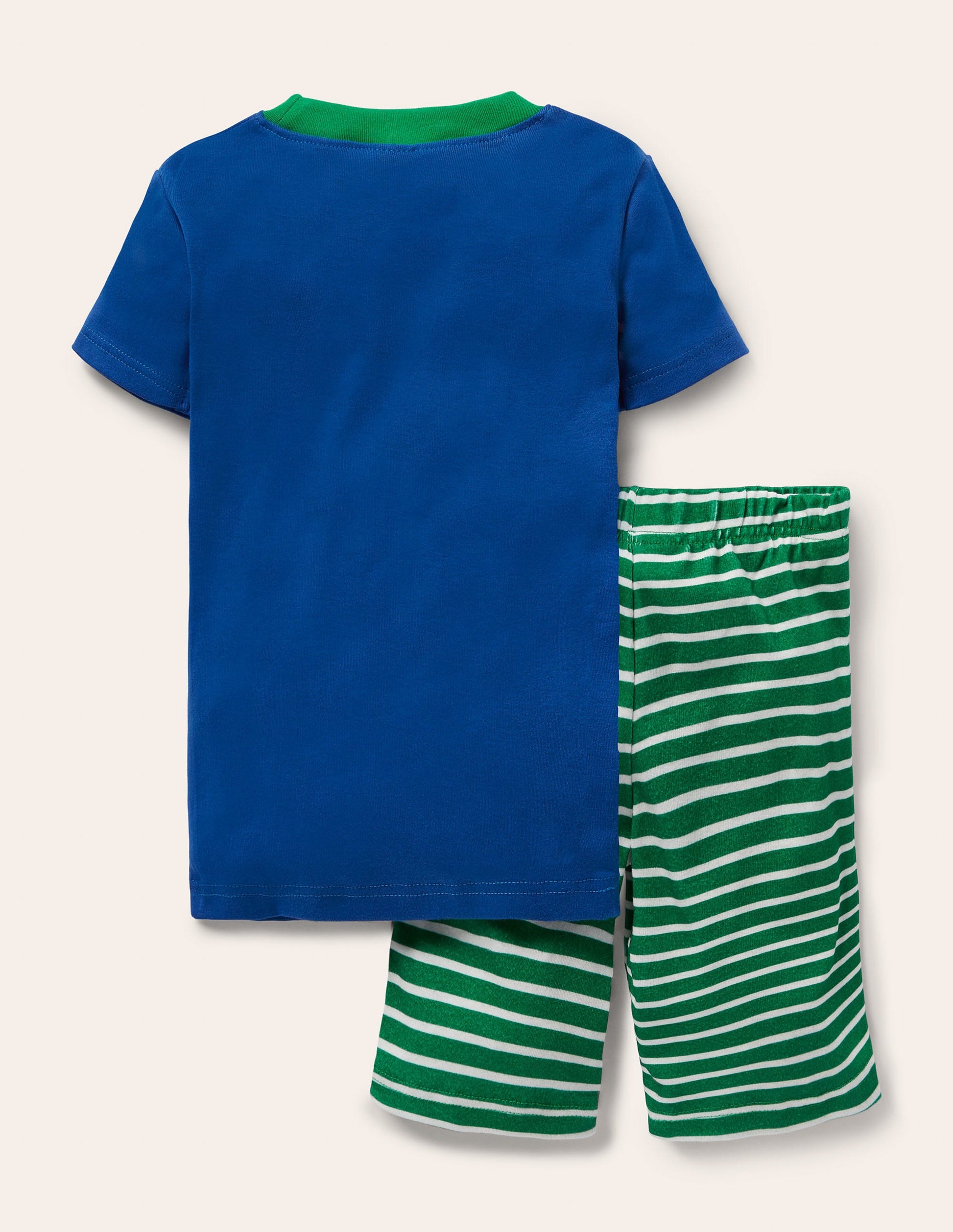 Snug Short John Pyjamas-Brilliant Blue Guinea Pig-2