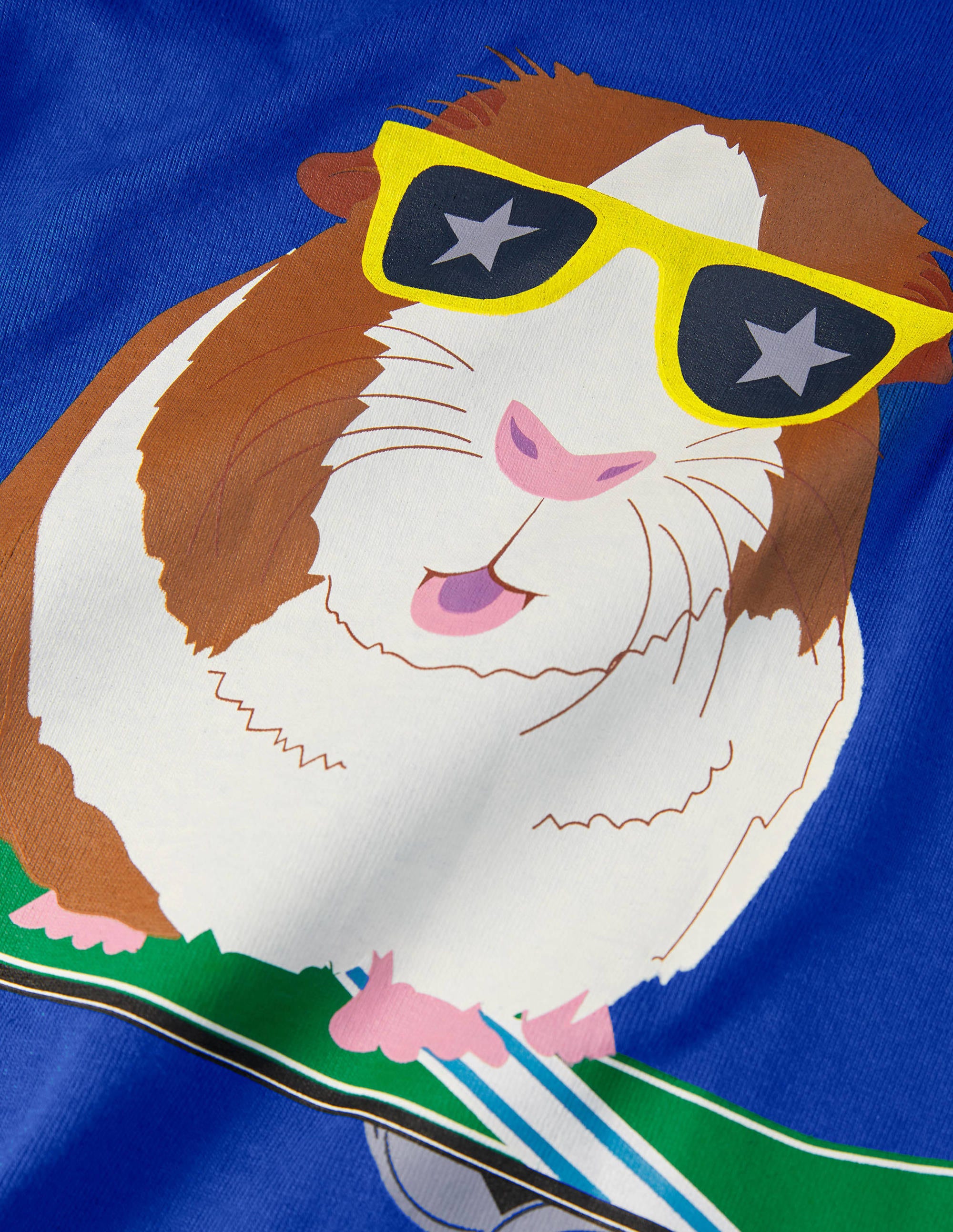 Snug Short John Pyjamas-Brilliant Blue Guinea Pig - Image 3