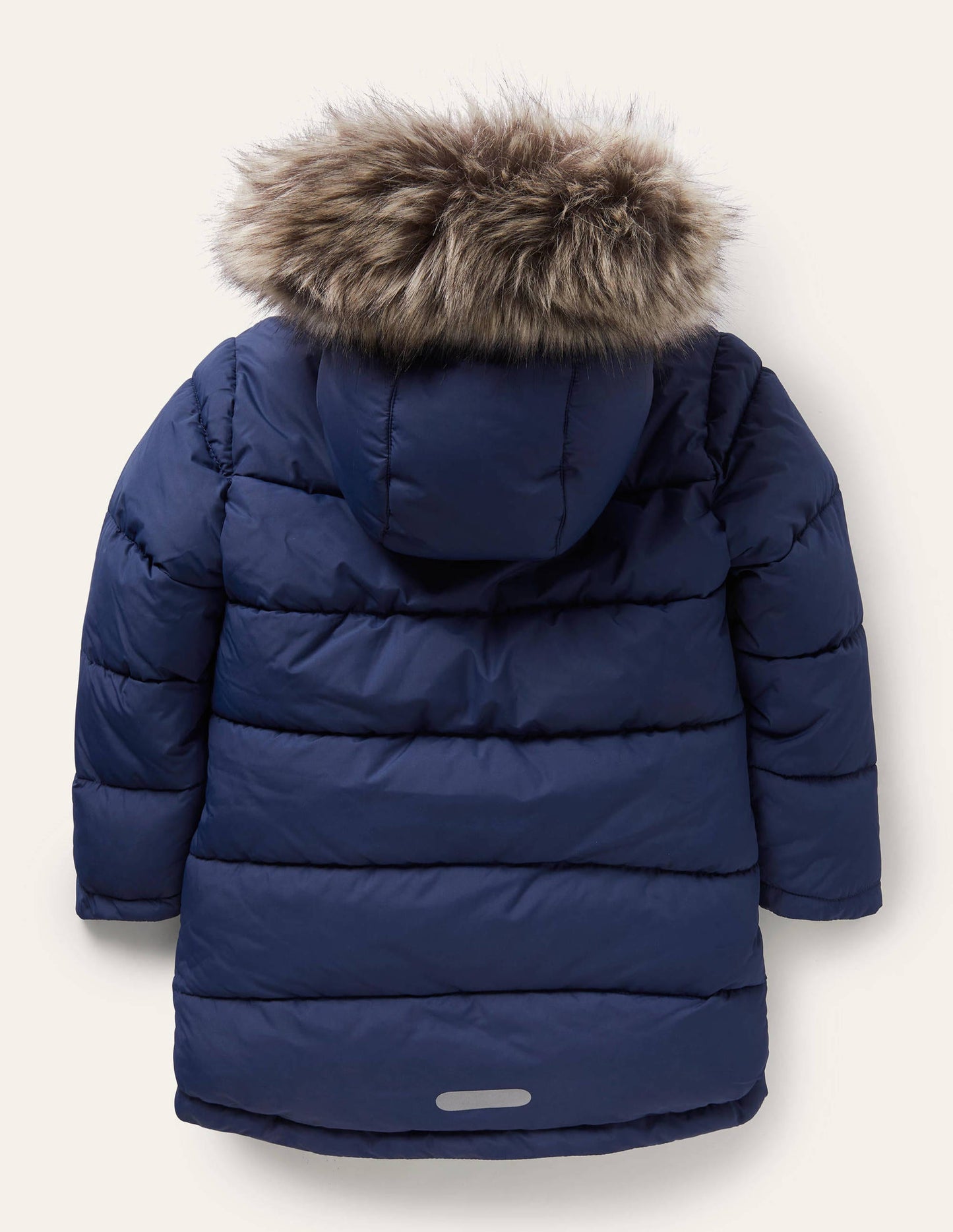 Longline Padded Jacket-College Navy