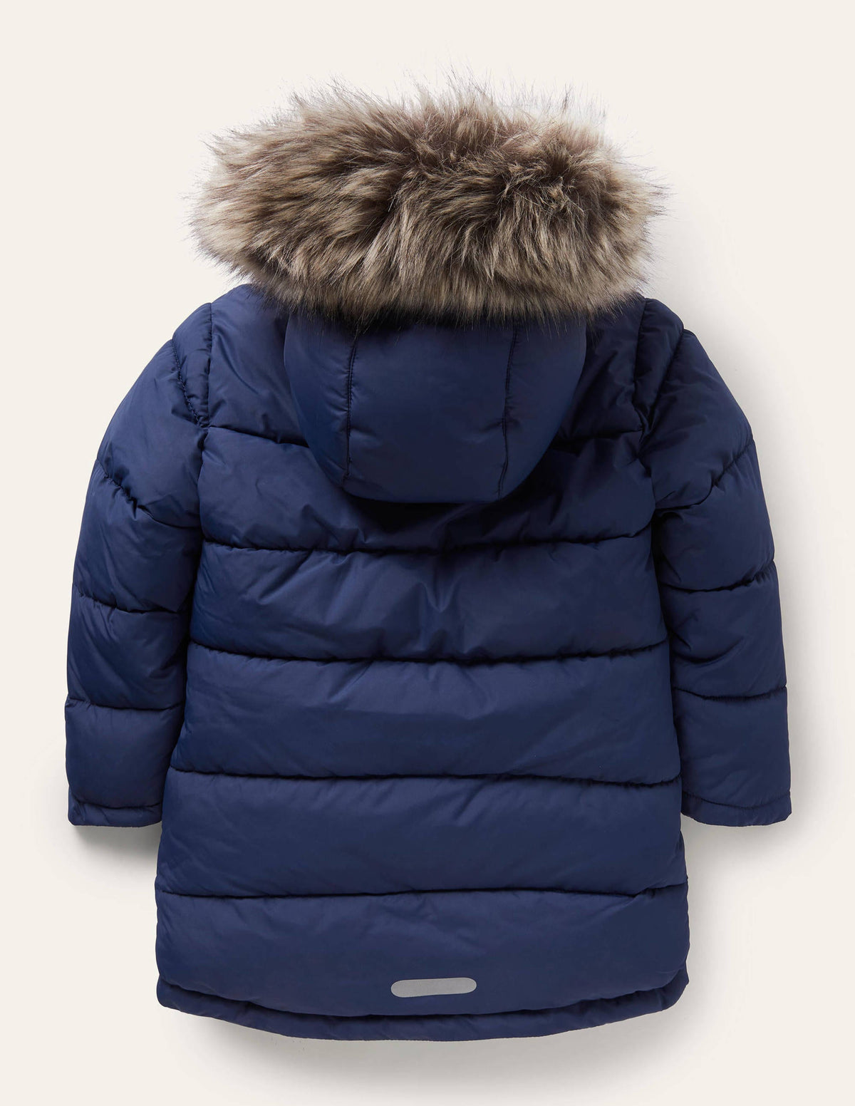 Longline Padded Jacket-College Navy - Image 2