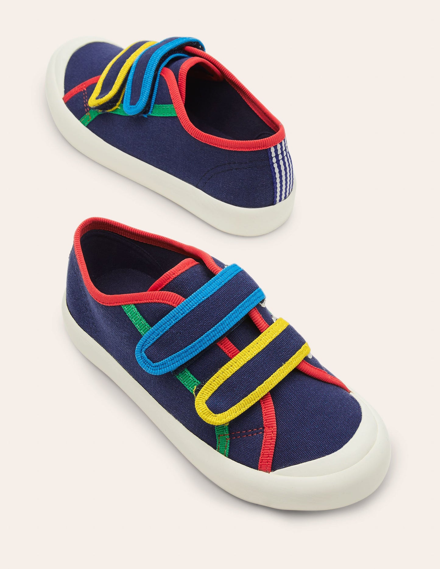 Canvas Low Top Trainers-Starboard Blue Rainbow