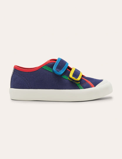Canvas Low Top Trainers-Starboard Blue Rainbow-2