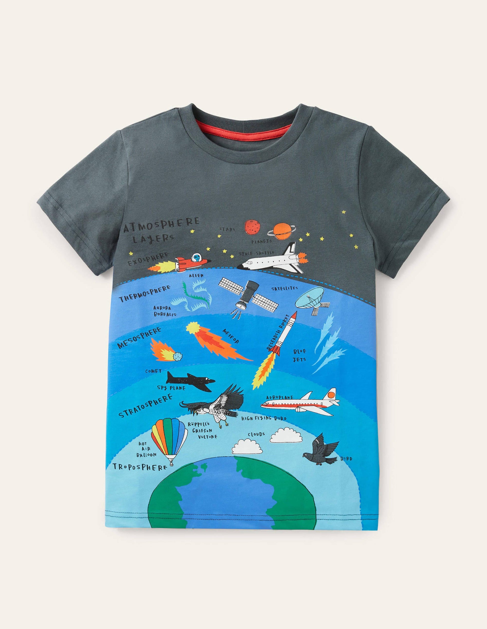 Graphic Layers T-shirt-Smoke Grey Space-1