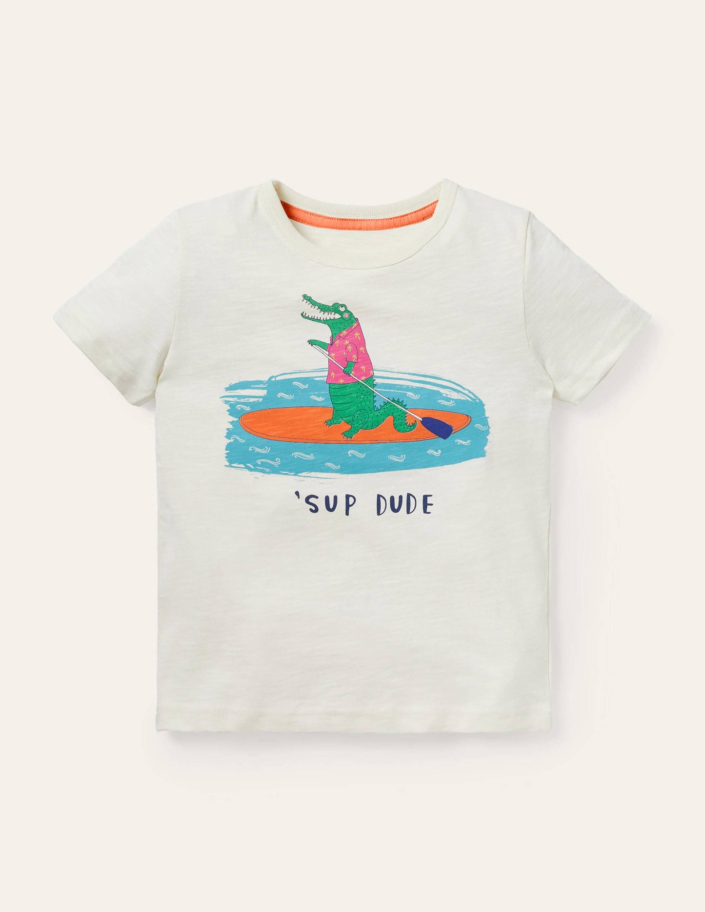 Graphic Pun T-shirt-Ivory Sup Dude