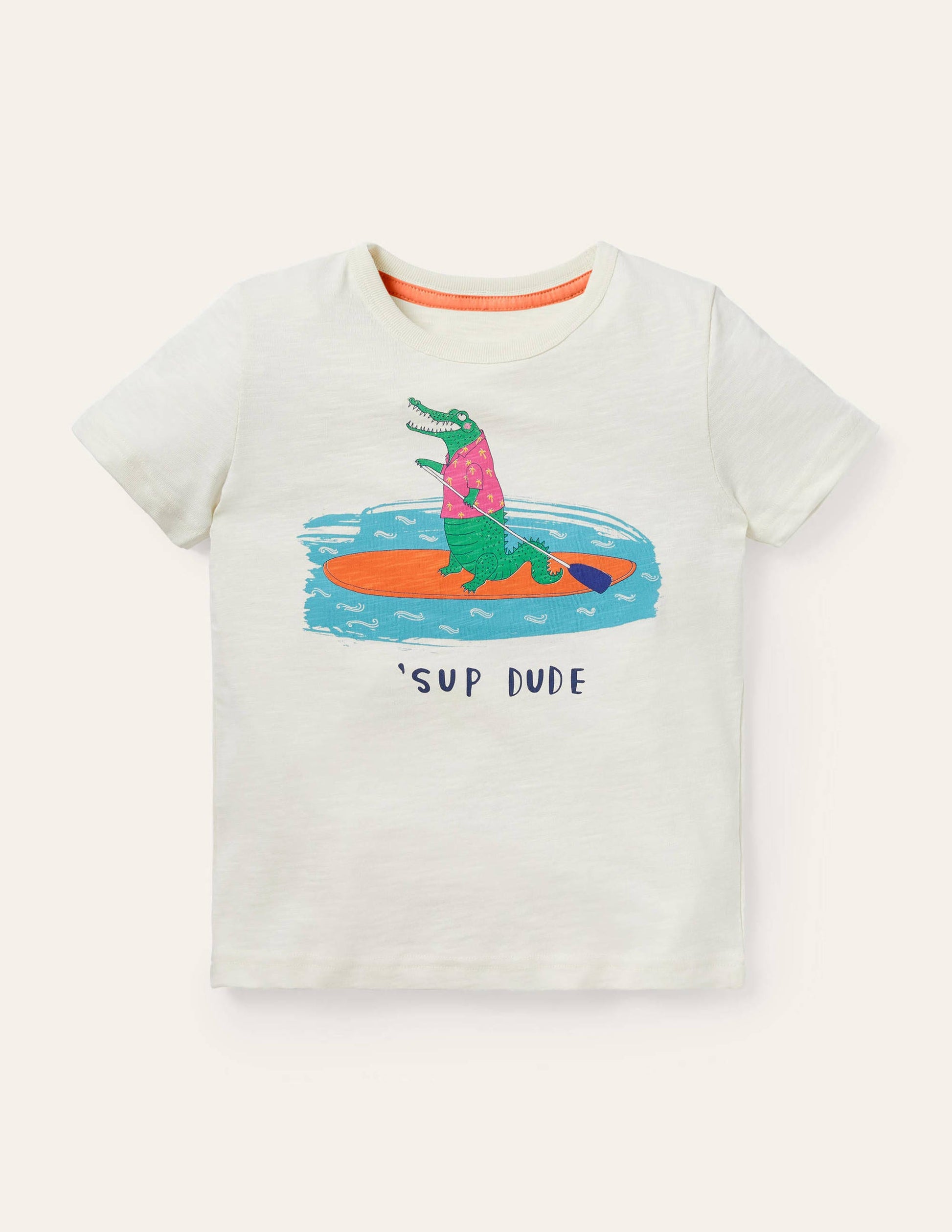 Graphic Pun T-shirt-Ivory Sup Dude-1