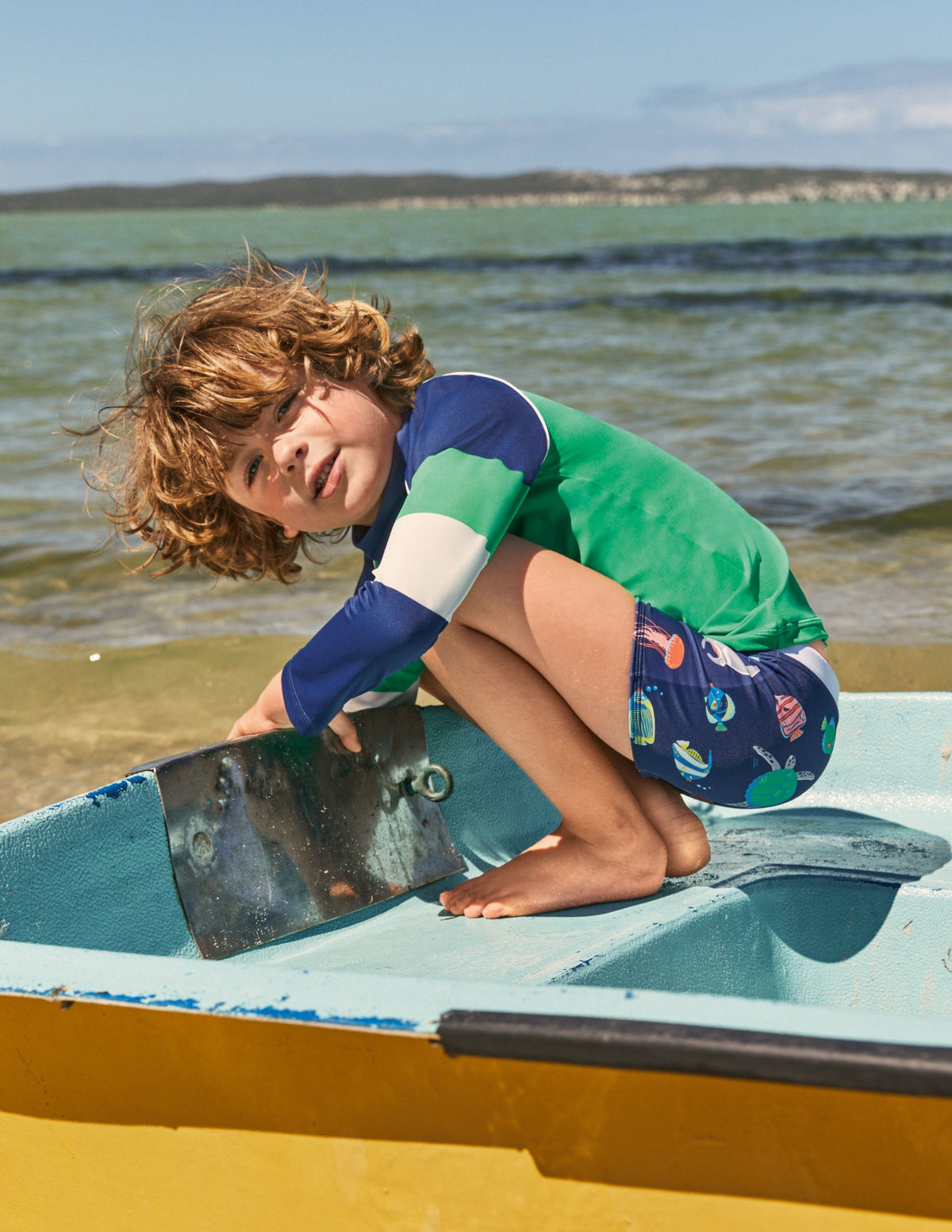 Swim Trunks-Starboard Blue Fish Friends - Image 4