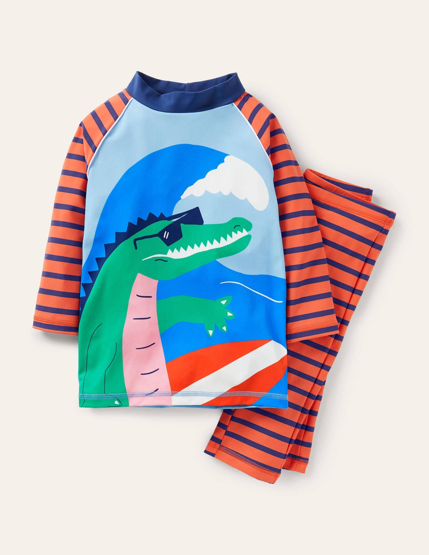 Surf Suit-Firecracker Red Surfing Croc