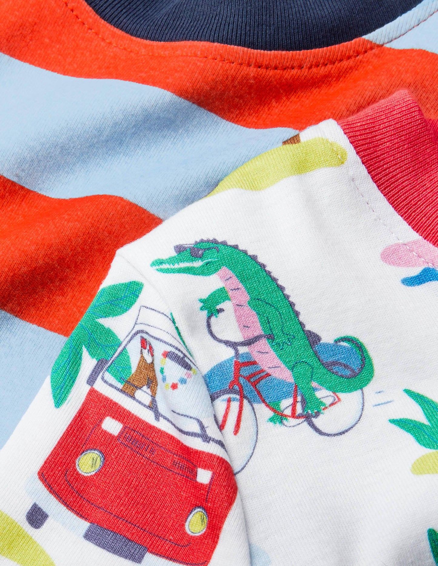 Cosy Twin Pack Short Pyjamas-Ivory Beach Animals