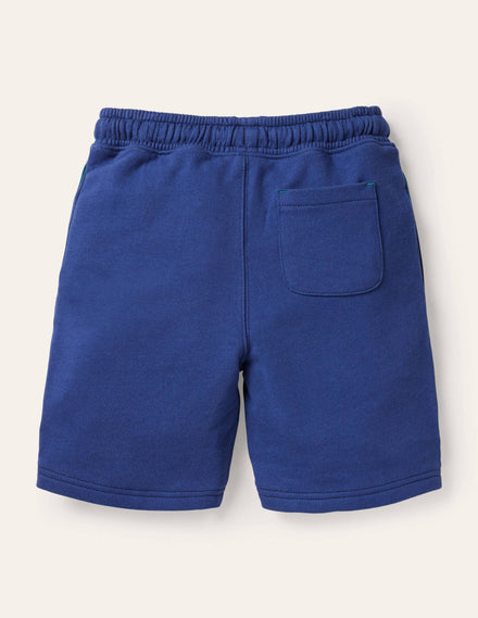 Appliqué Sweatshorts-Brilliant Blue Crocodile