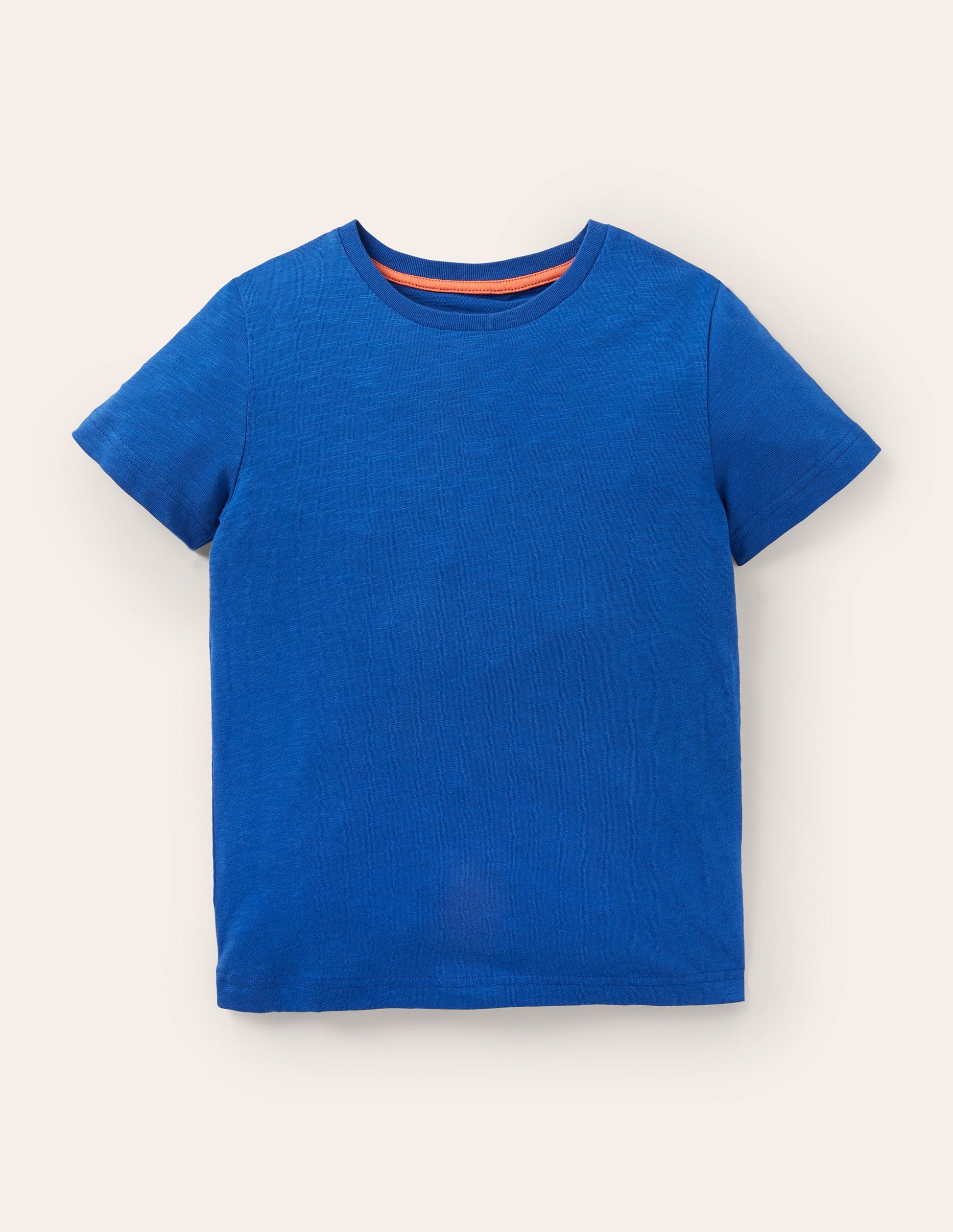 Slub Washed T-shirt-Bold Blue-1