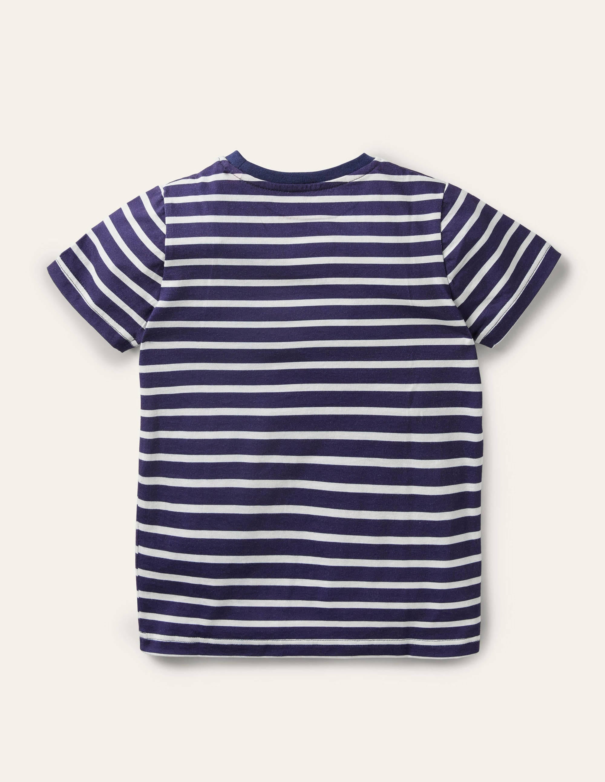 Beach Breton T-shirt-College Navy/Ivory Ice Cream - Image 2