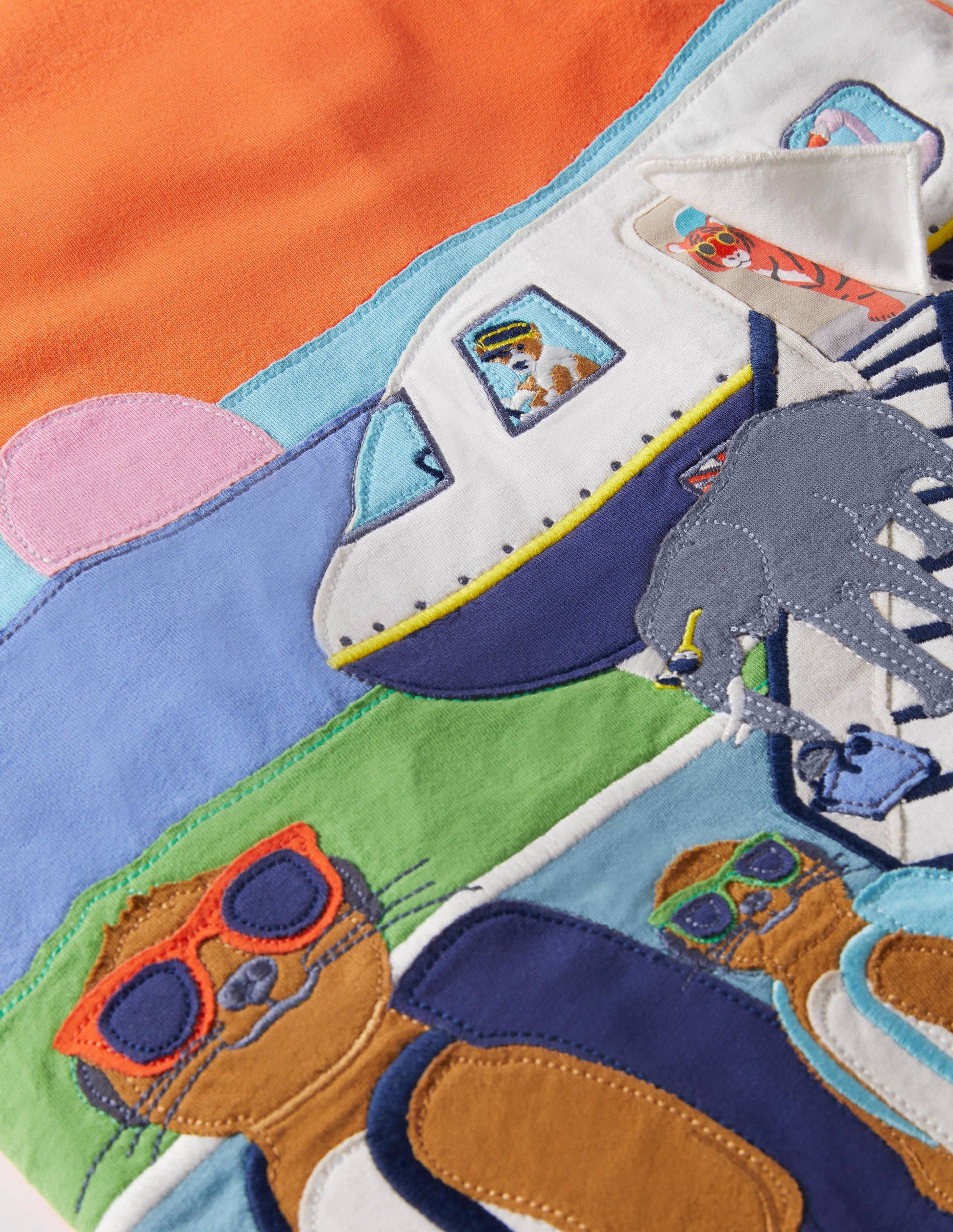 Lift-the-flap Travel T-shirt-Satsuma Orange Aeroplane-3