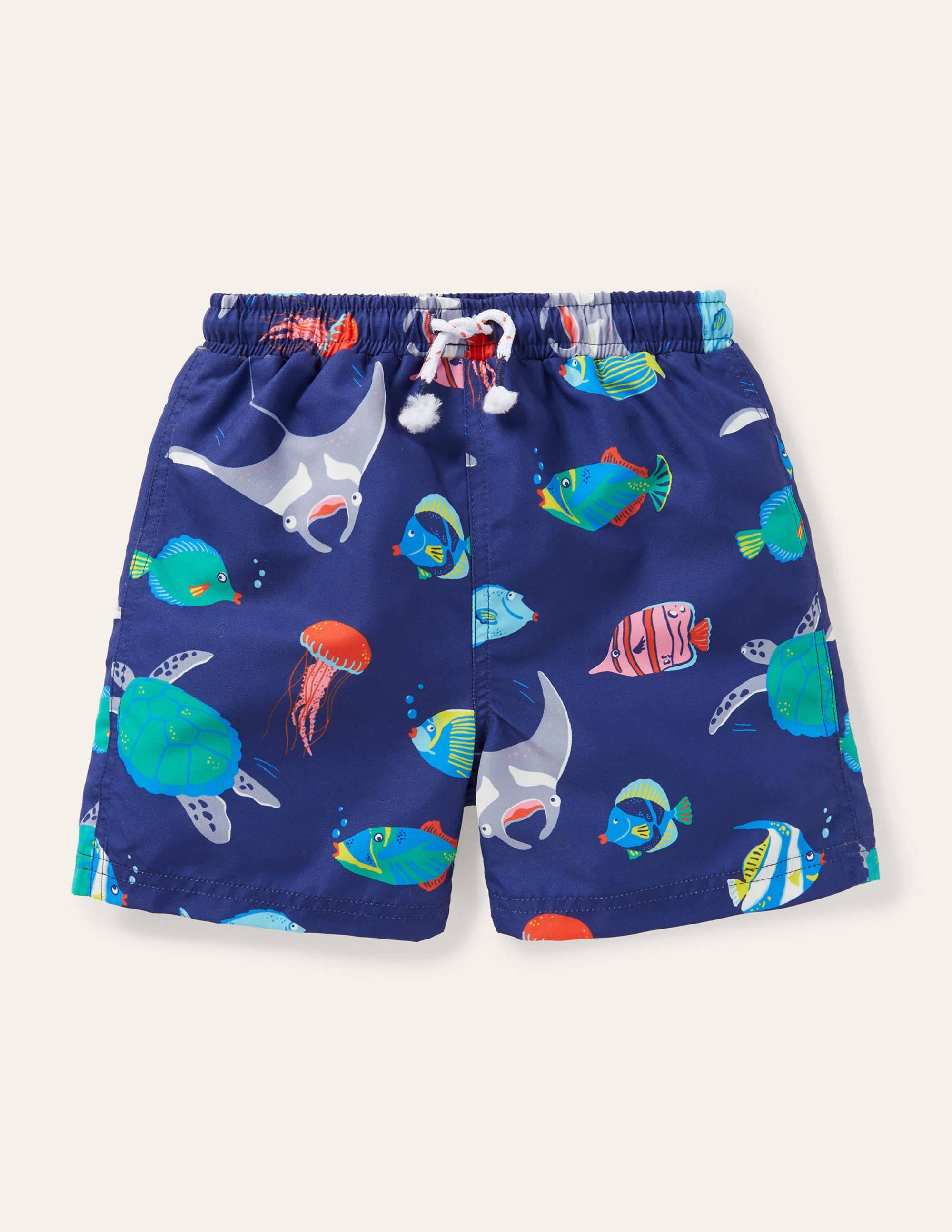 Swim Shorts-Starboard Blue Fish Friends - Image 1