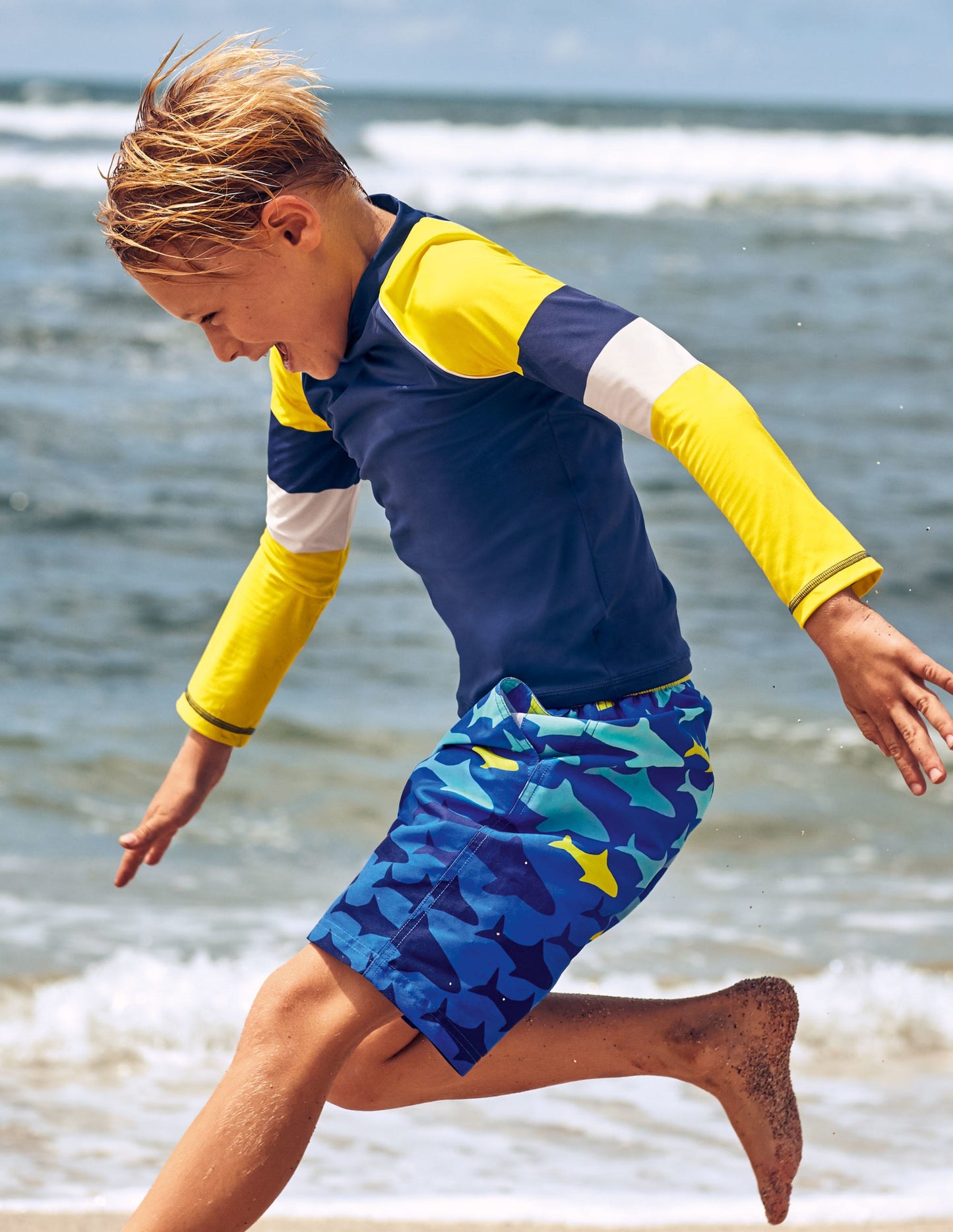 Rash Vest-College Navy/Yellow