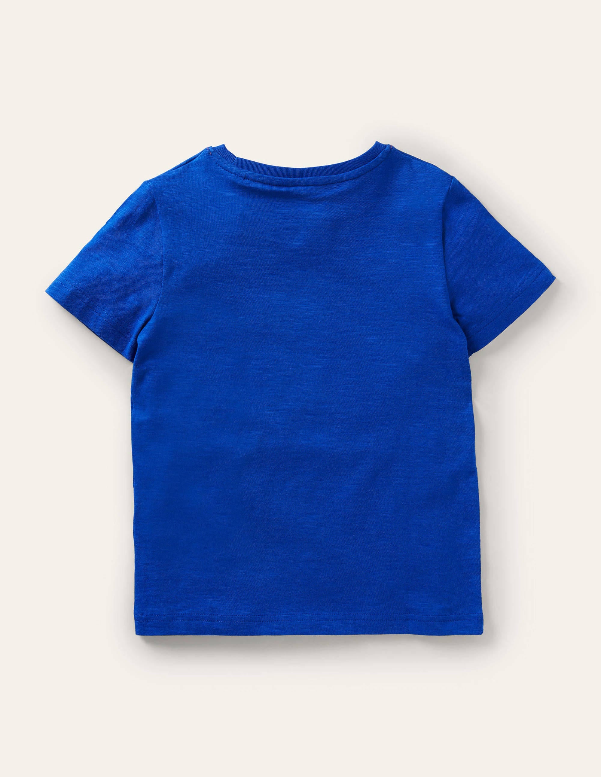 Slub Washed T-shirt-Brilliant Blue - Image 2