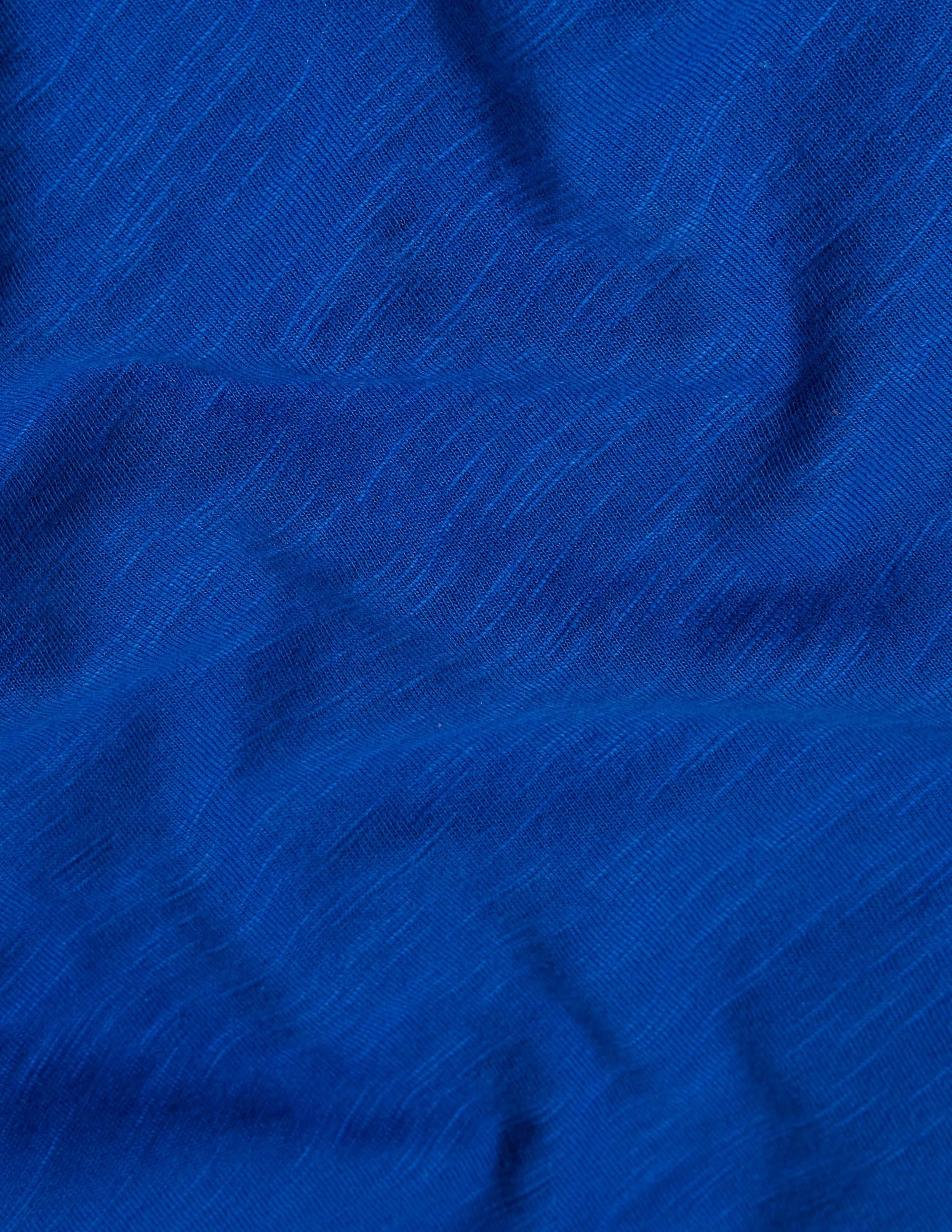 Slub Washed T-shirt-Brilliant Blue - Image 3