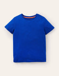 Slub Washed T-shirt-Brilliant Blue