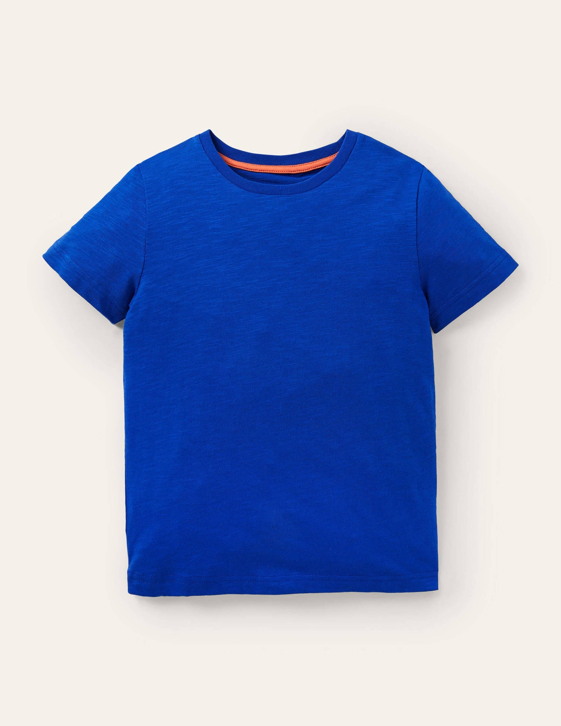 Slub Washed T-shirt-Brilliant Blue-1