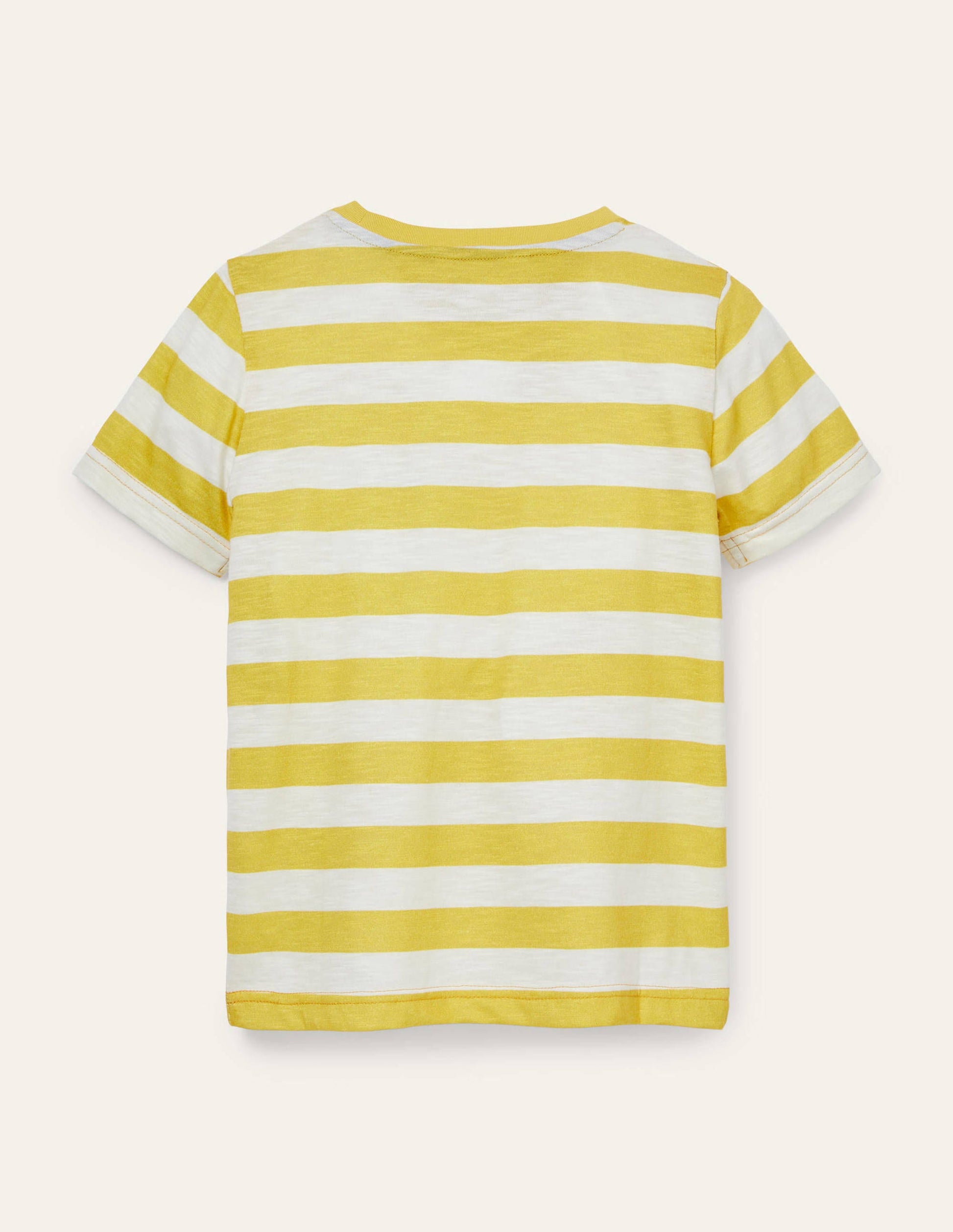 Slub Washed T-shirt-Bright Yellow/Ivory-2