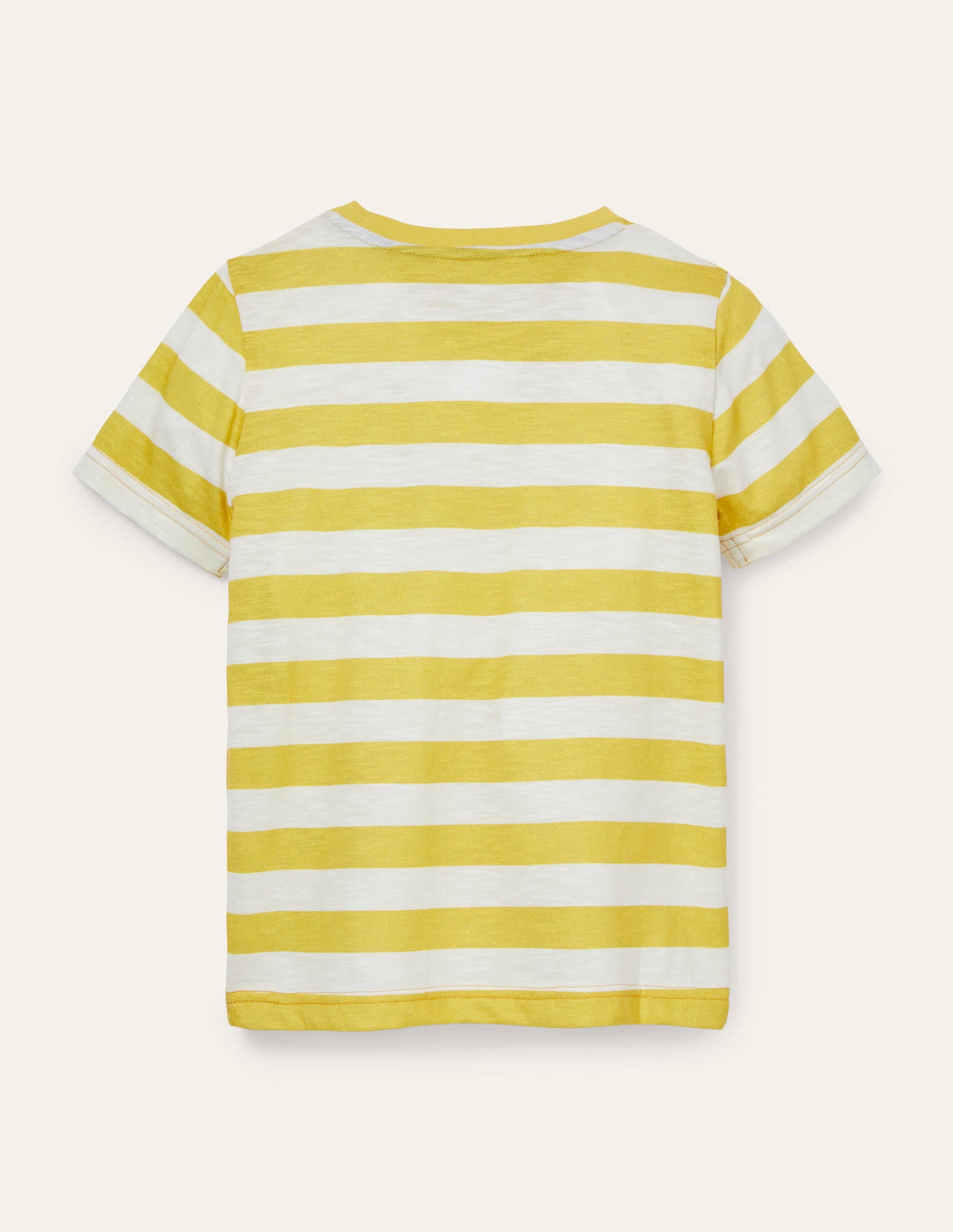 Slub Washed T-shirt-Bright Yellow/Ivory - Image 2