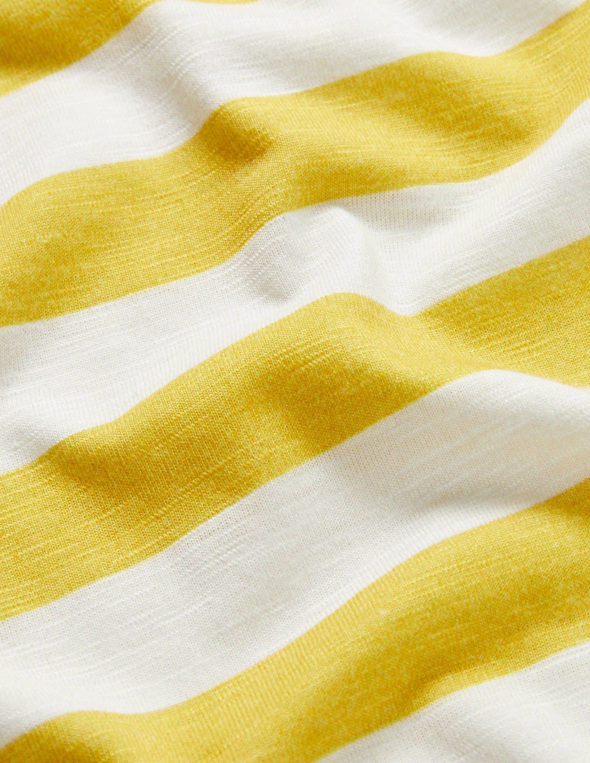 Slub Washed T-shirt-Bright Yellow/Ivory-3