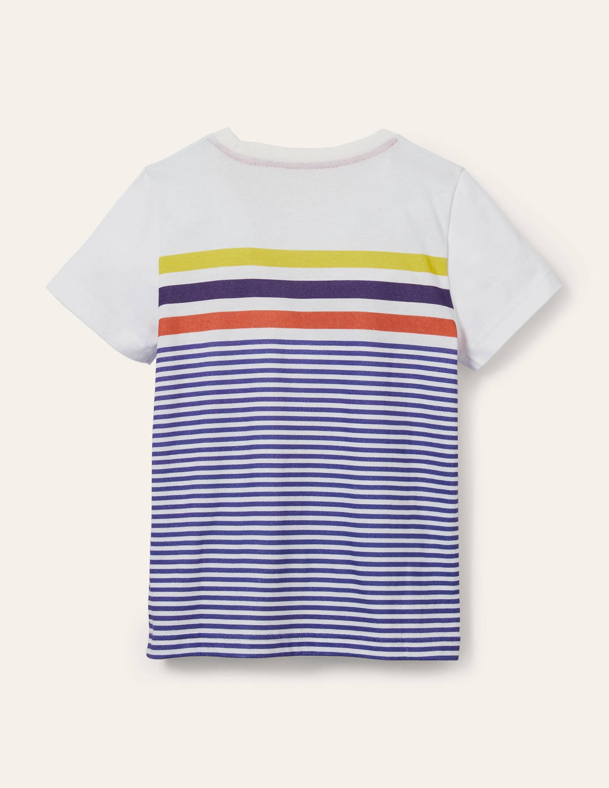 Slub Washed T-shirt-Brilliant Blue/Ivory - Image 2