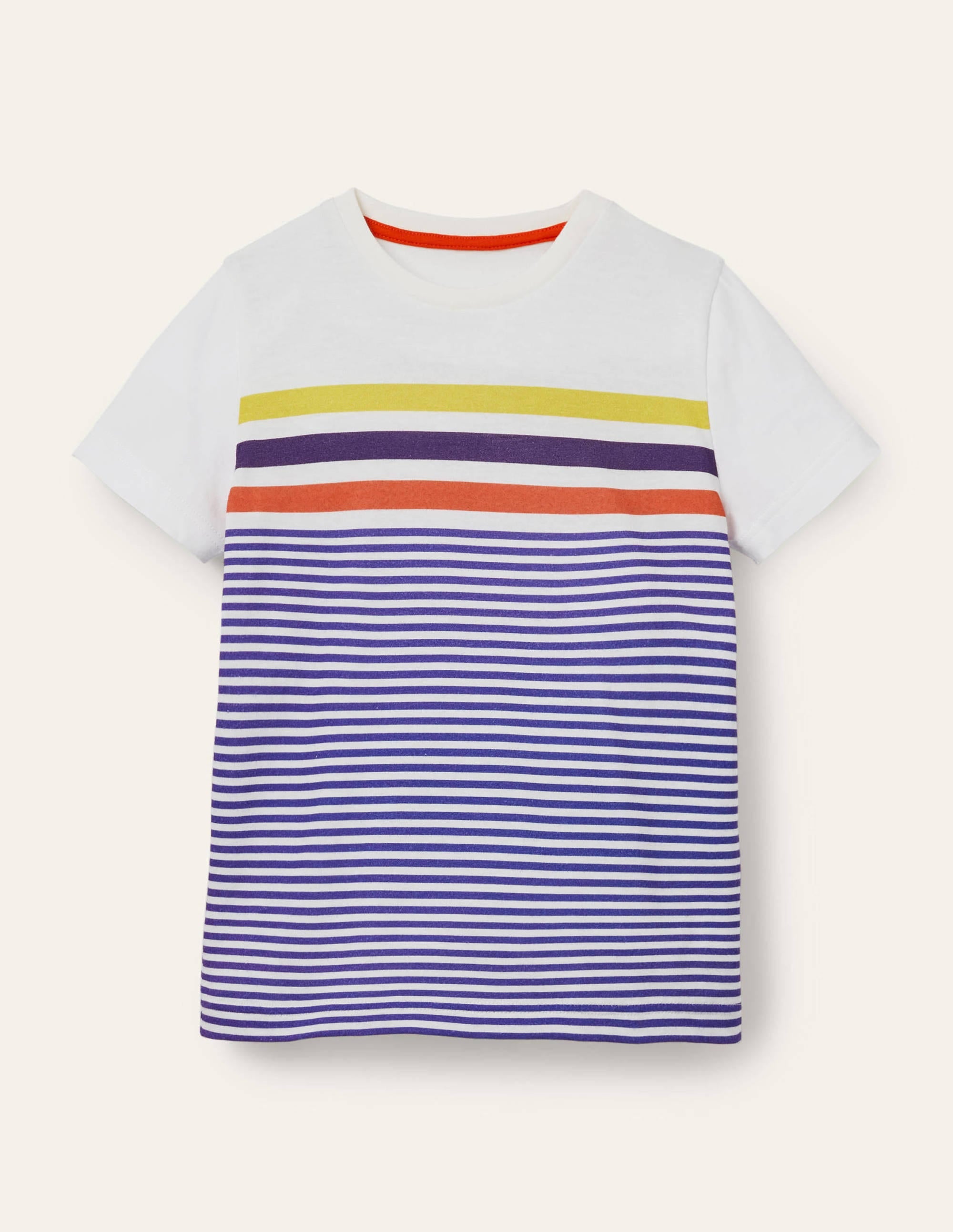 Slub Washed T-shirt-Brilliant Blue/Ivory - Image 1