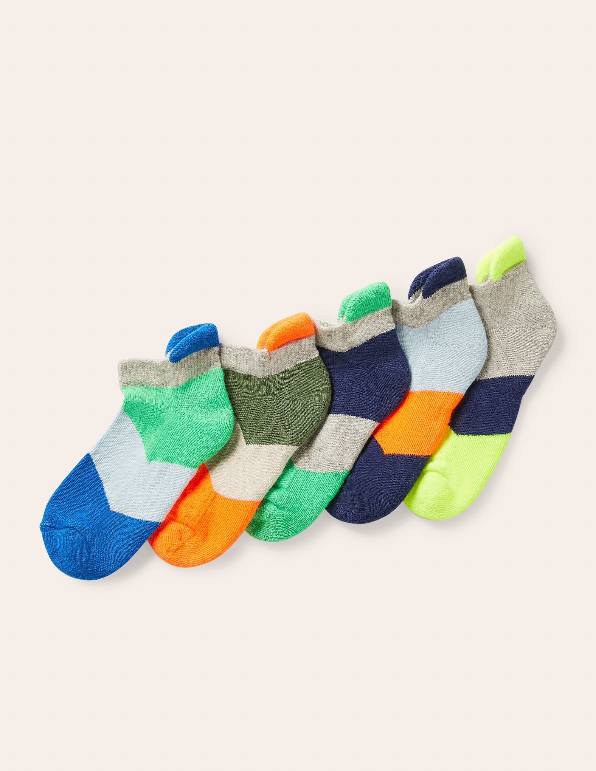 Trainer Socks 5 Pack-Multi Chevron - Image 1