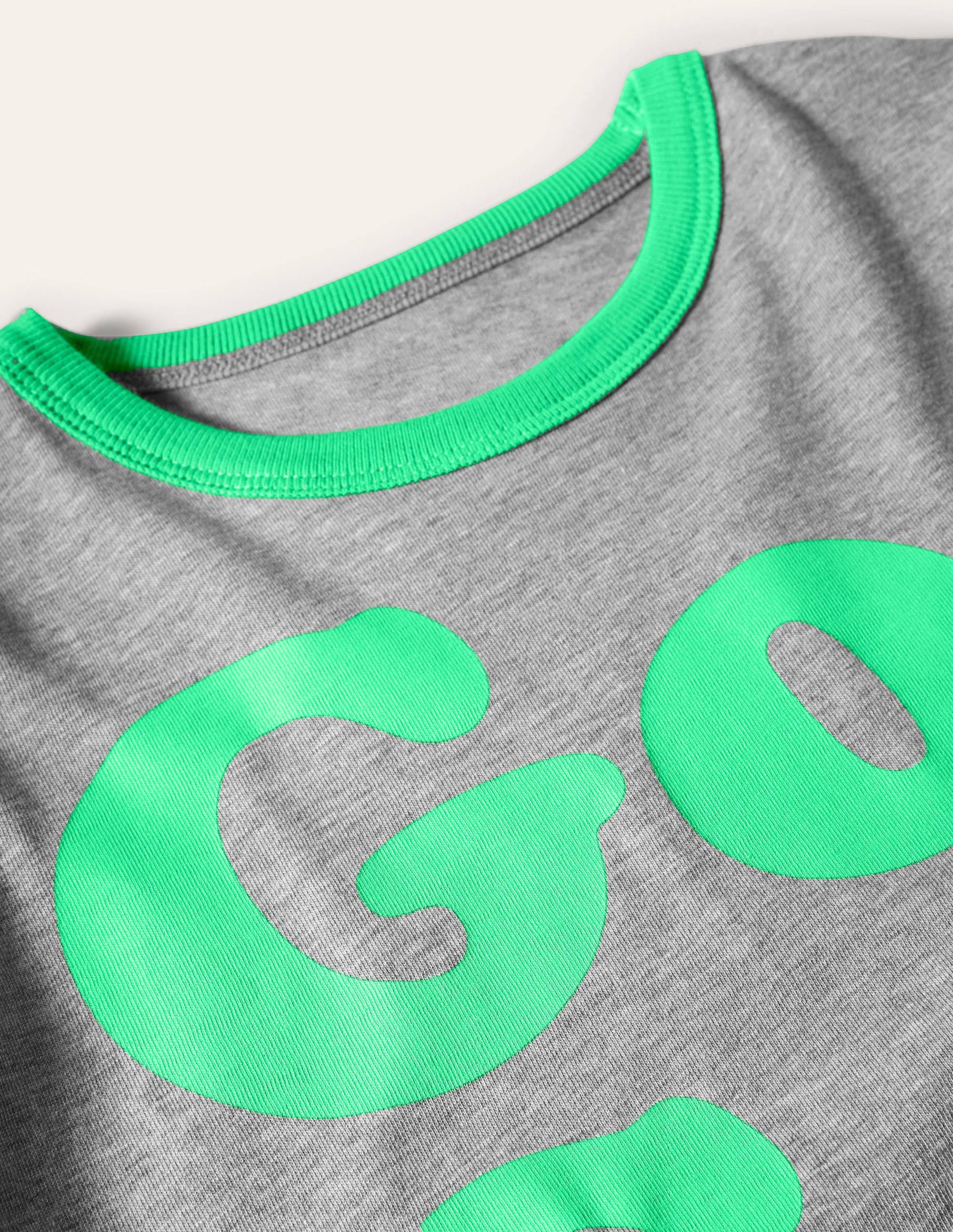Graphic T-shirt-Grey Marl Go Green-3