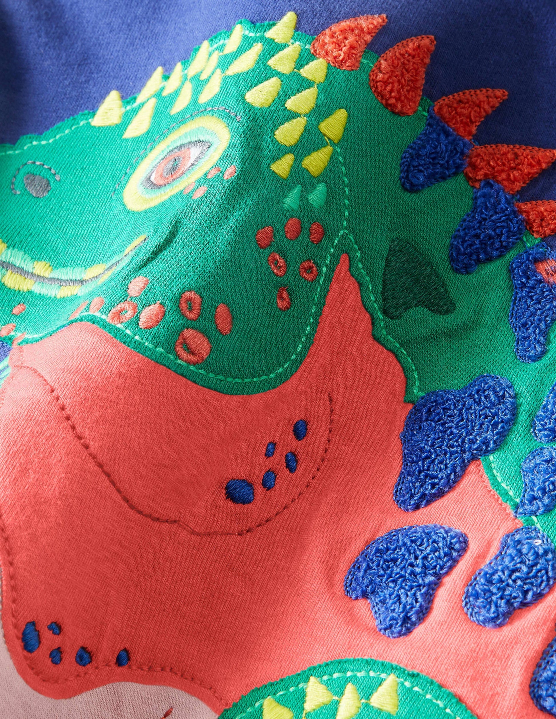 Exotic Animal Appliqué T-shirt-Starboard Blue Iguana-3