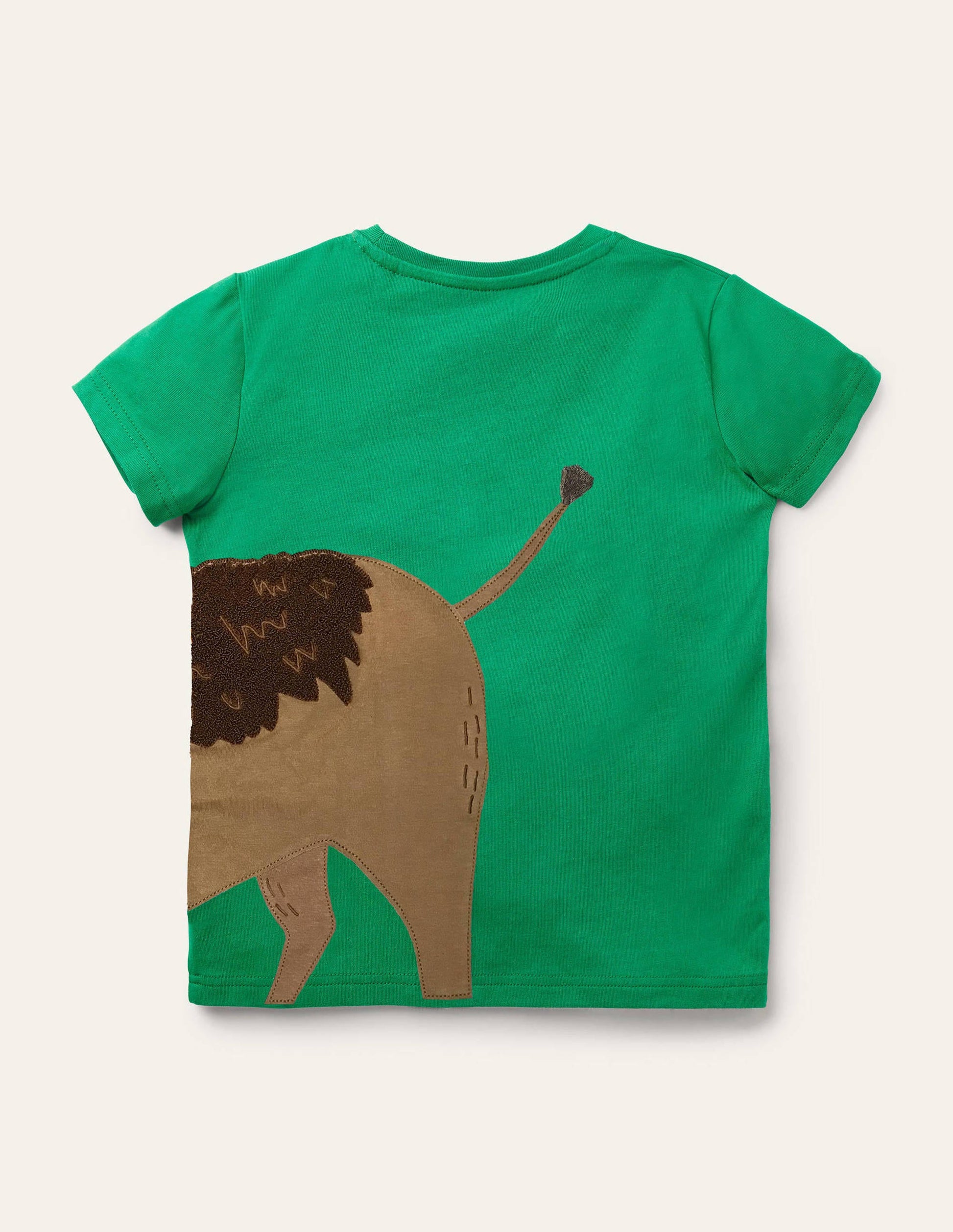 Exotic Animal Appliqué T-shirt-Sapling Green Warthog-2
