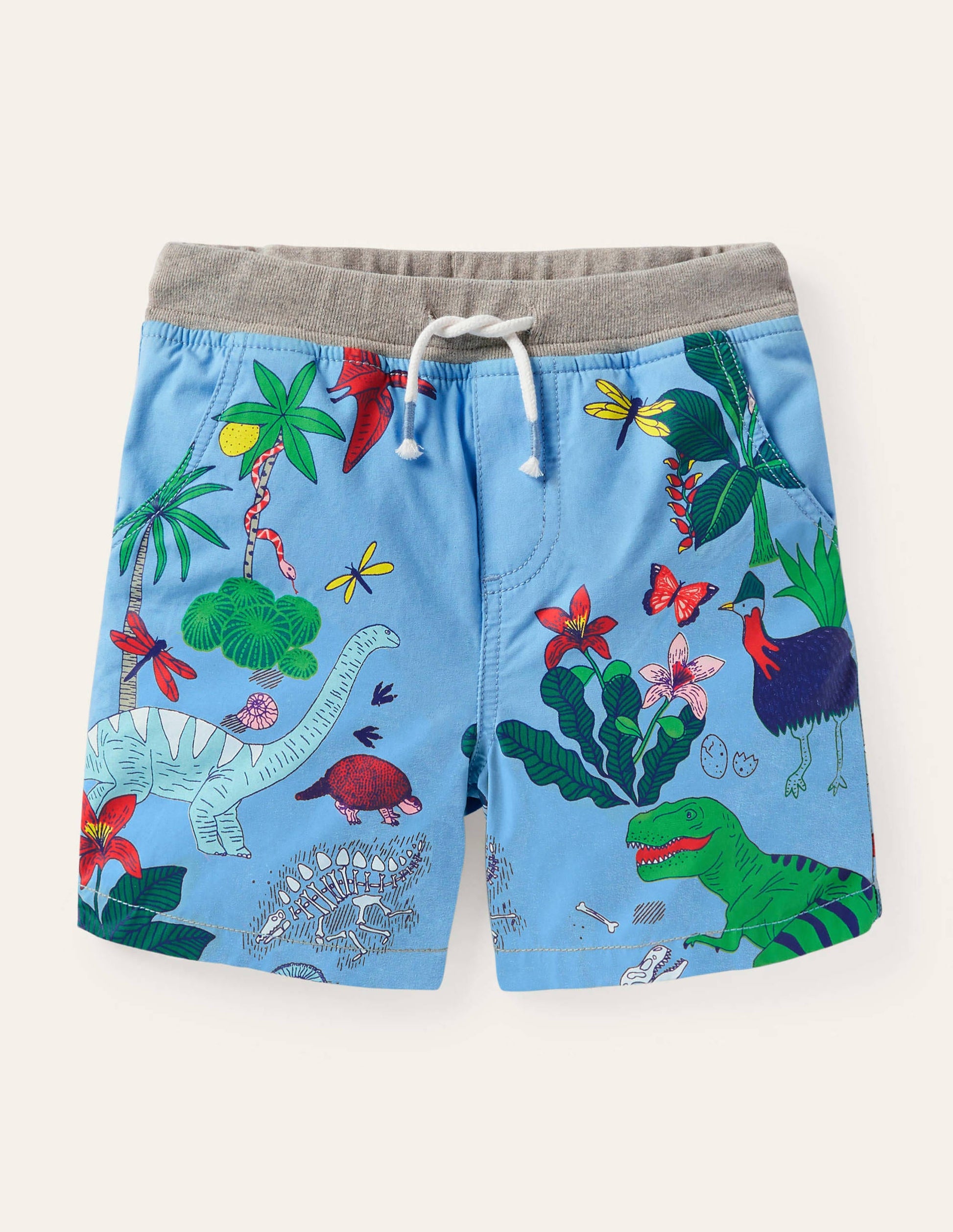 Holiday Shorts-Surfboard Blue Dino Island-1