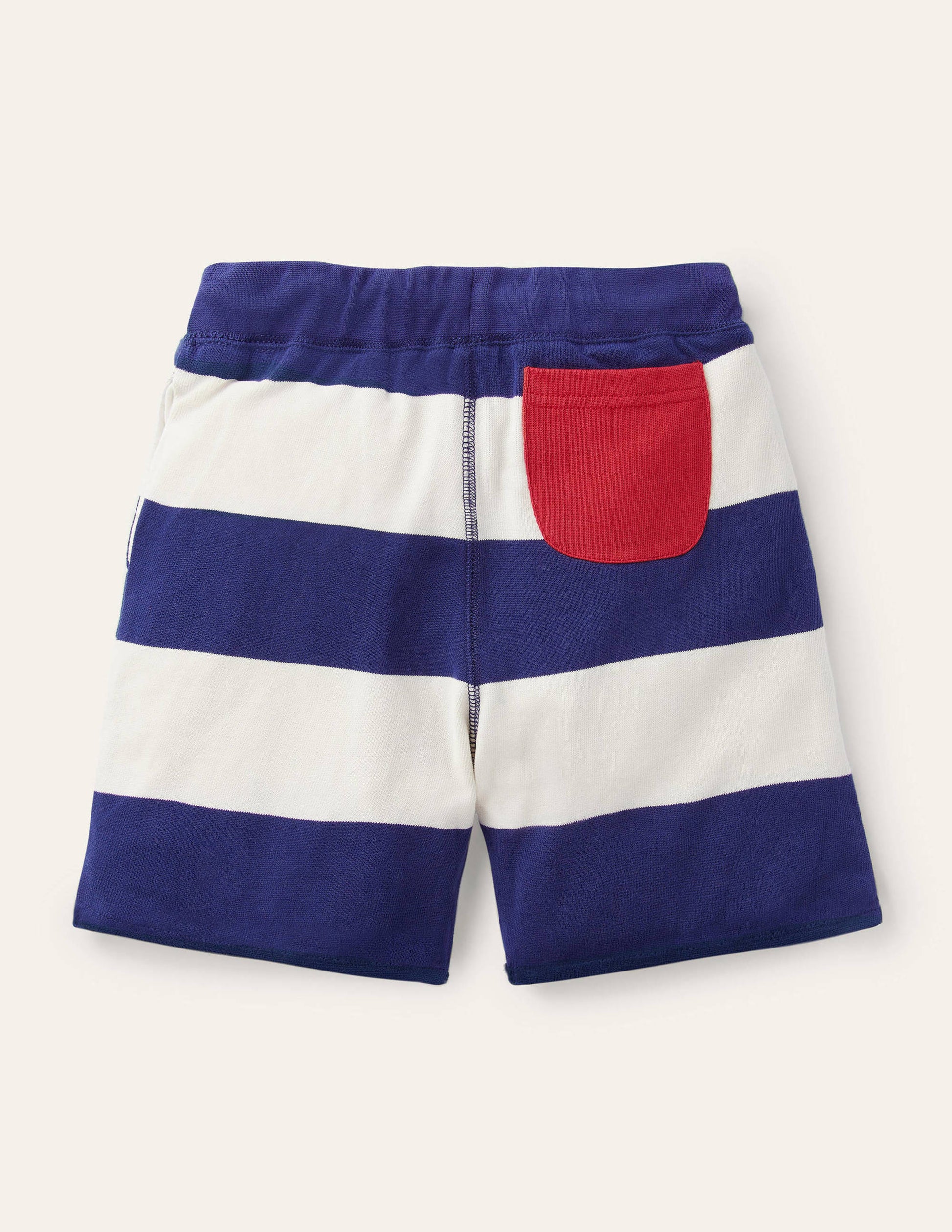 Slub Jersey Shorts-College Navy/Ivory-2