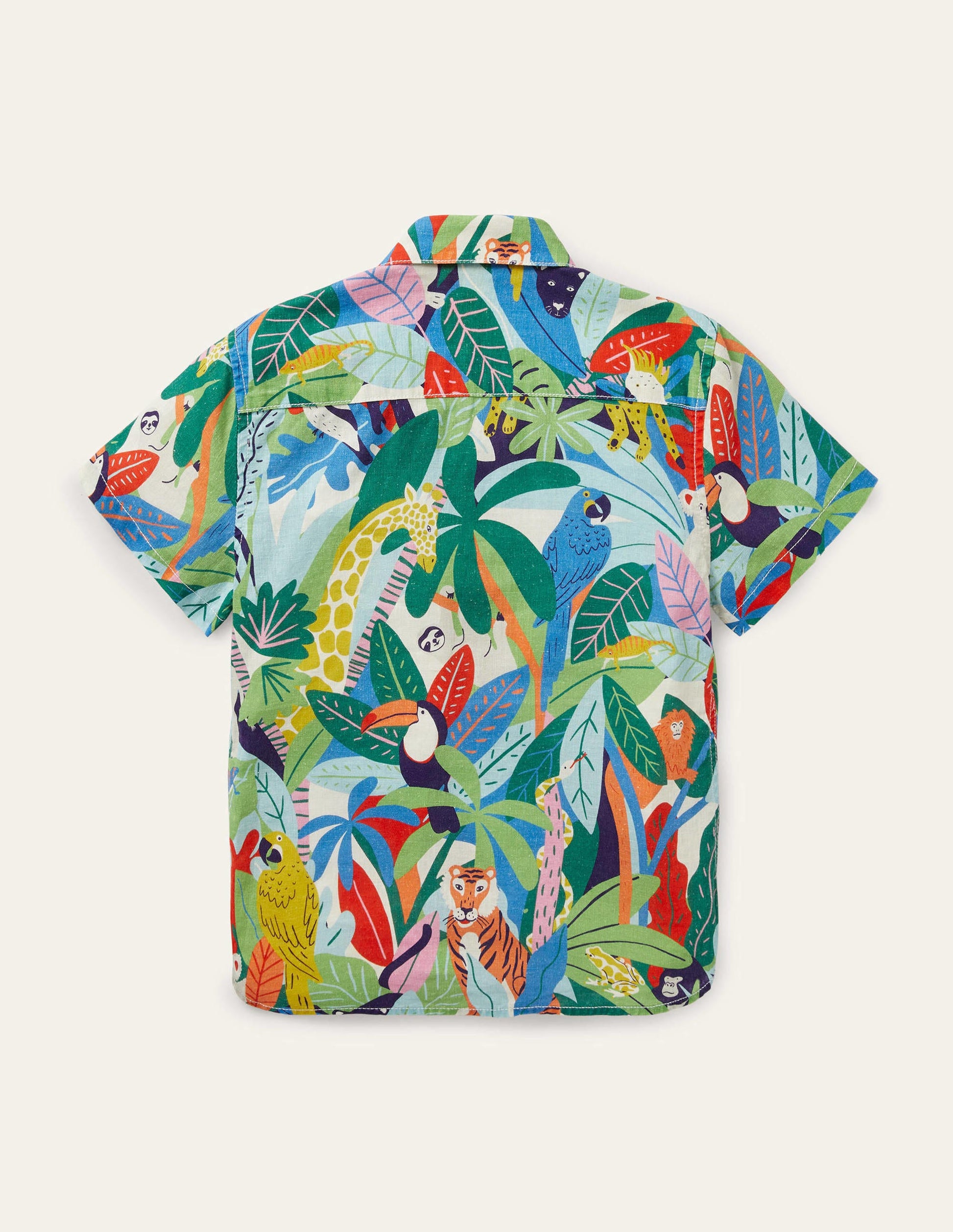 Cotton Linen Shirt-Multi Jungle-2