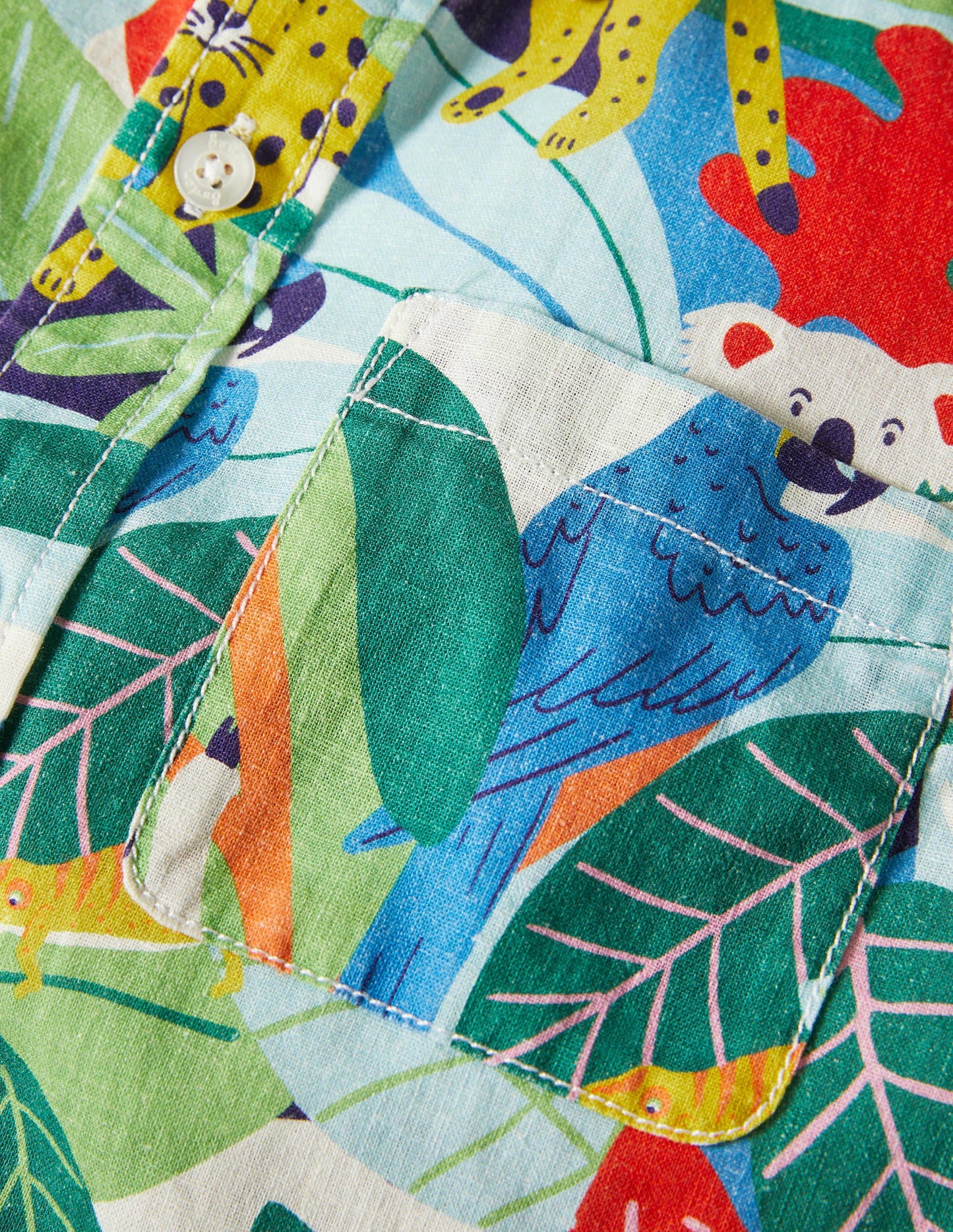 Cotton Linen Shirt-Multi Jungle