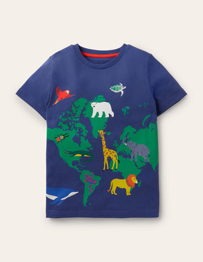 Map T-Shirt-Starboard Blue Map