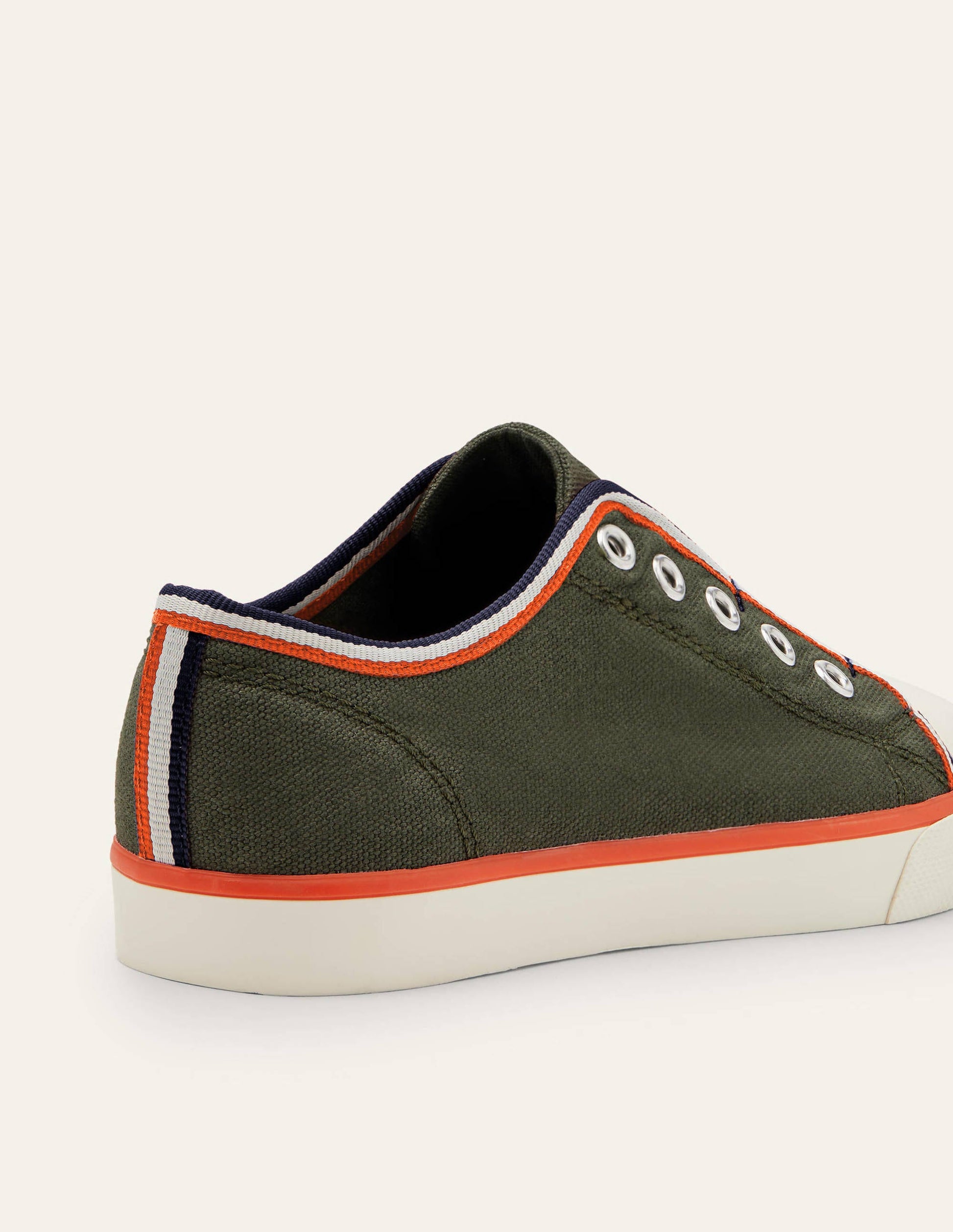 Laceless Canvas Pull-ons-Khaki-3