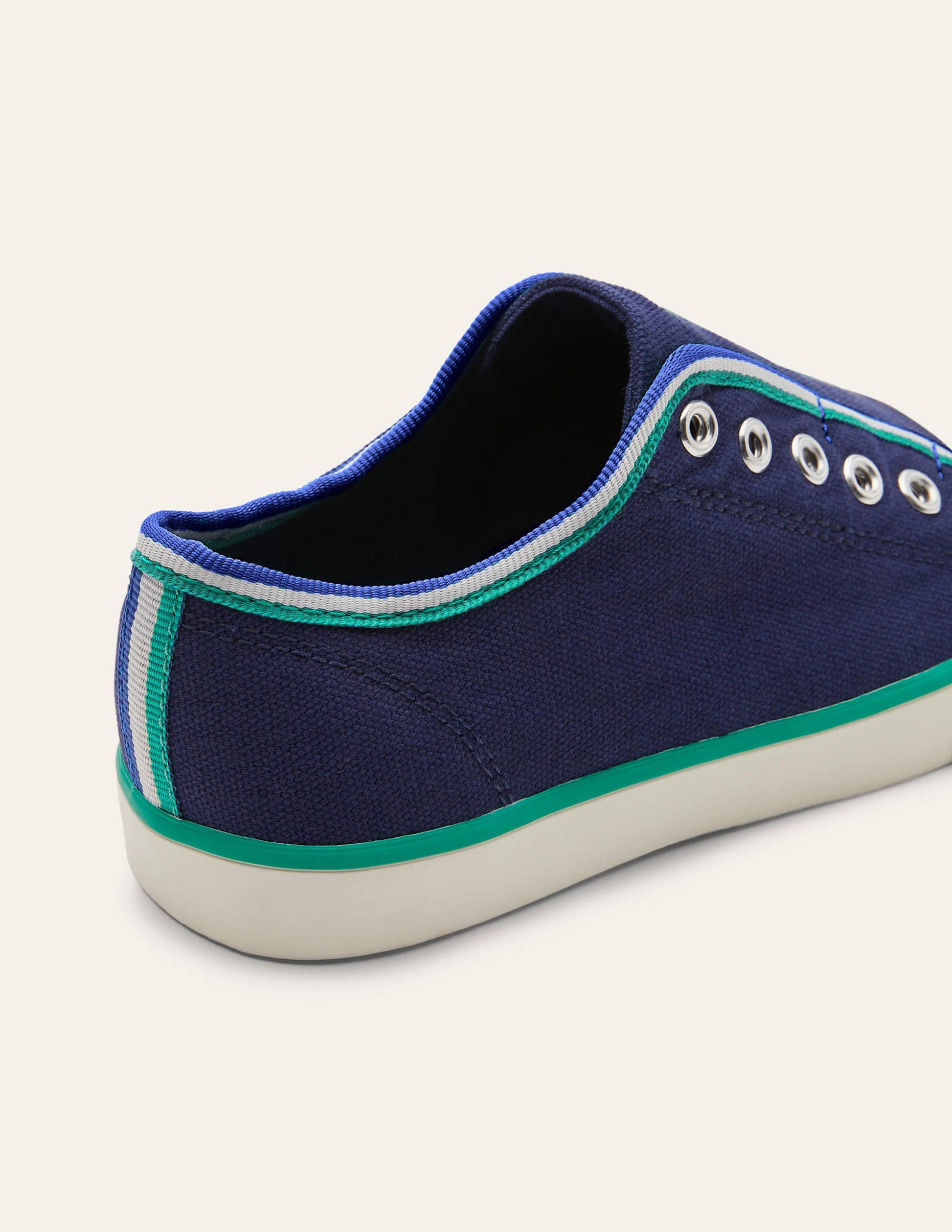 Laceless Canvas Pull-ons-College Navy-3