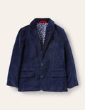 Velvet Party Blazer-College Navy