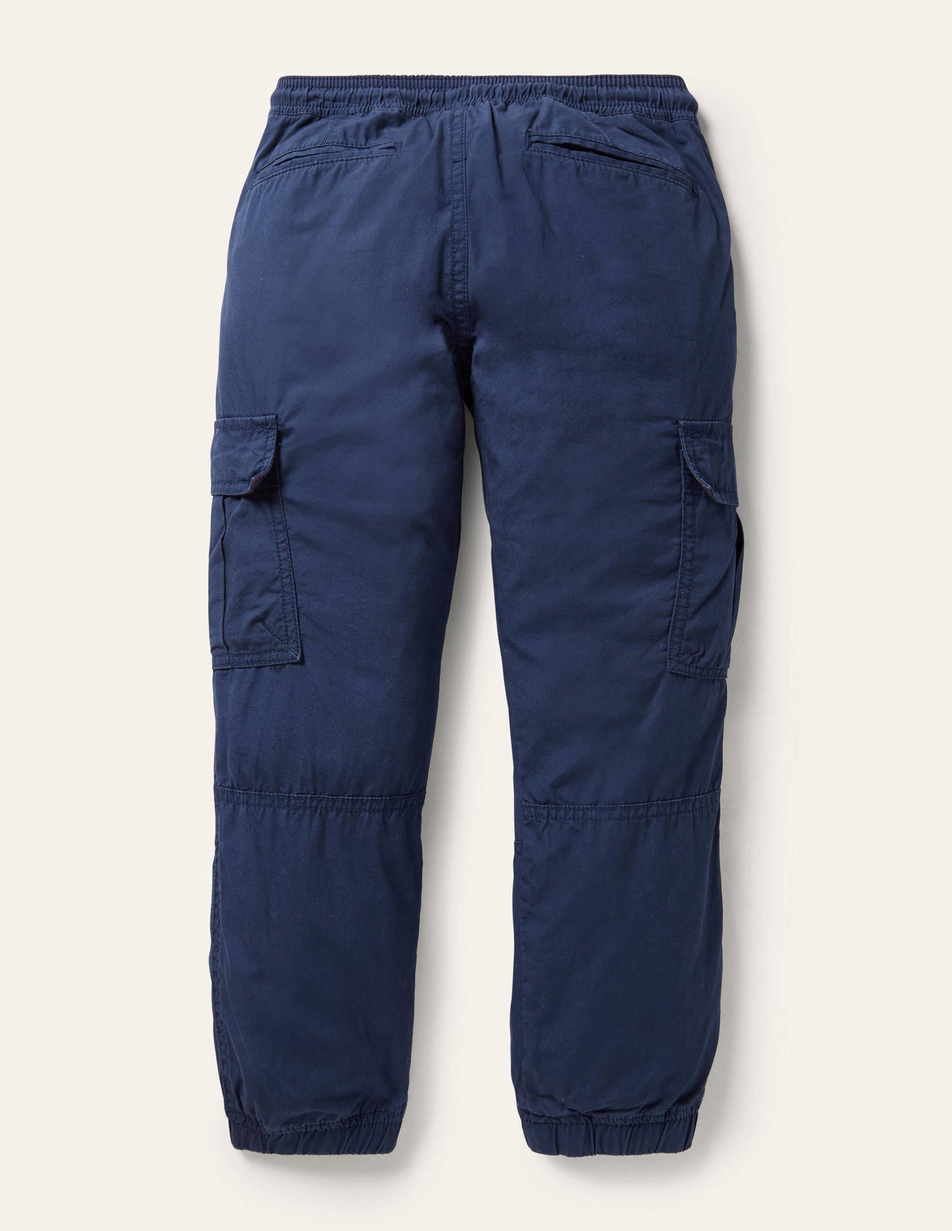 Lined Utility Cargo Trousers-College Navy-2