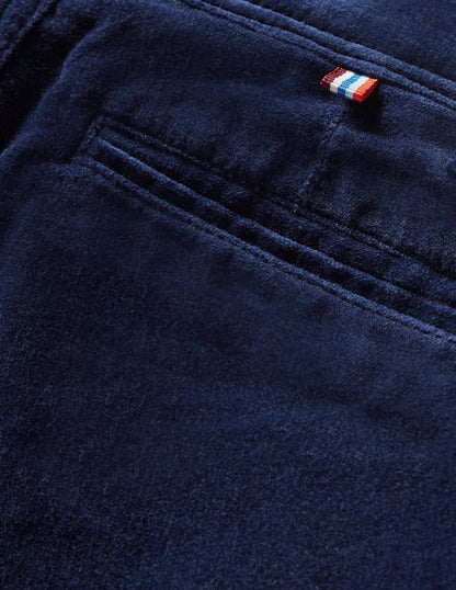 Smart Velvet Trousers-College Navy-3