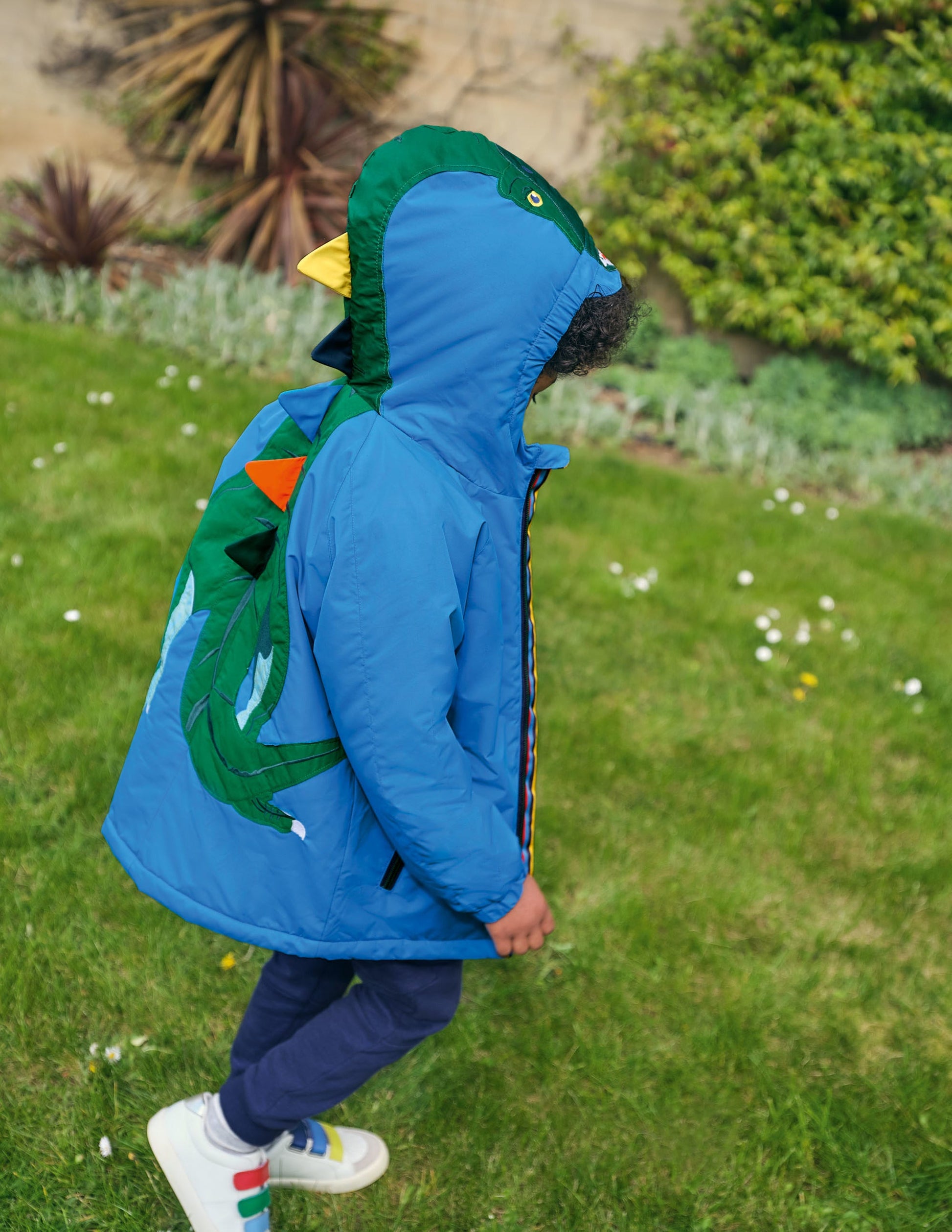 Cosy Sherpa-lined Anorak-Moroccan Blue Dinosaur-2
