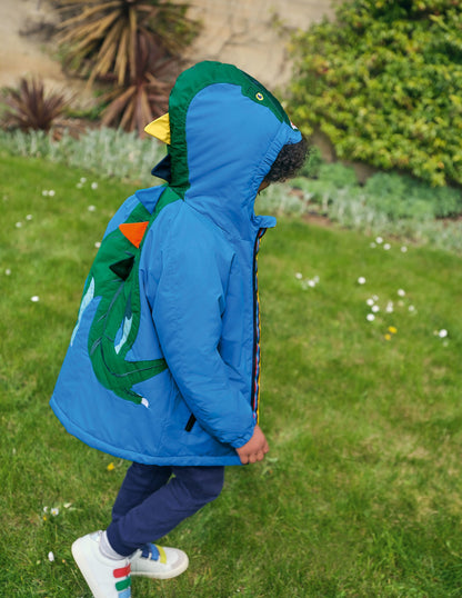 Cosy Sherpa-lined Anorak-Moroccan Blue Dinosaur-2